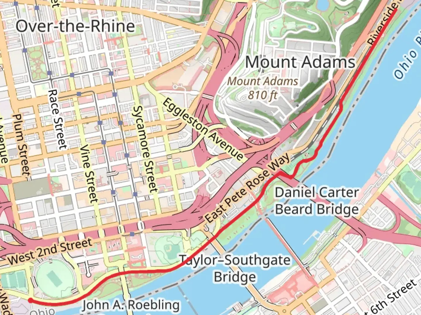 An image depicting the trail Ohio River Trail and its surrounding area.