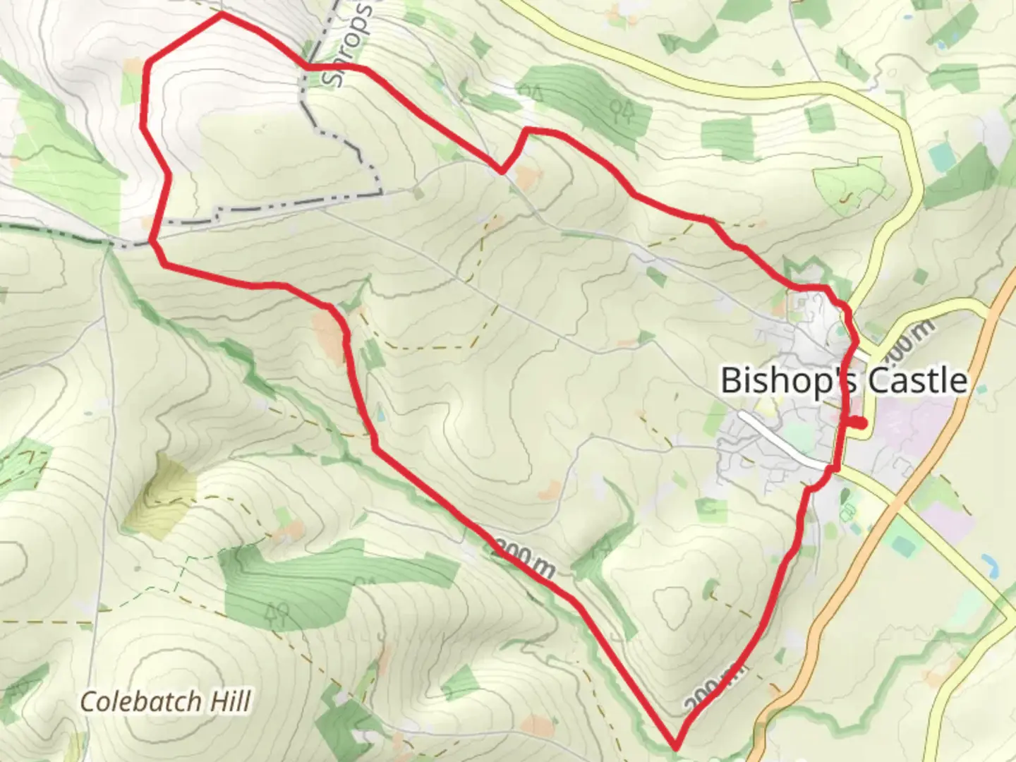 An image depicting the trail Bishop's Castle to Bankshead Loop and its surrounding area.