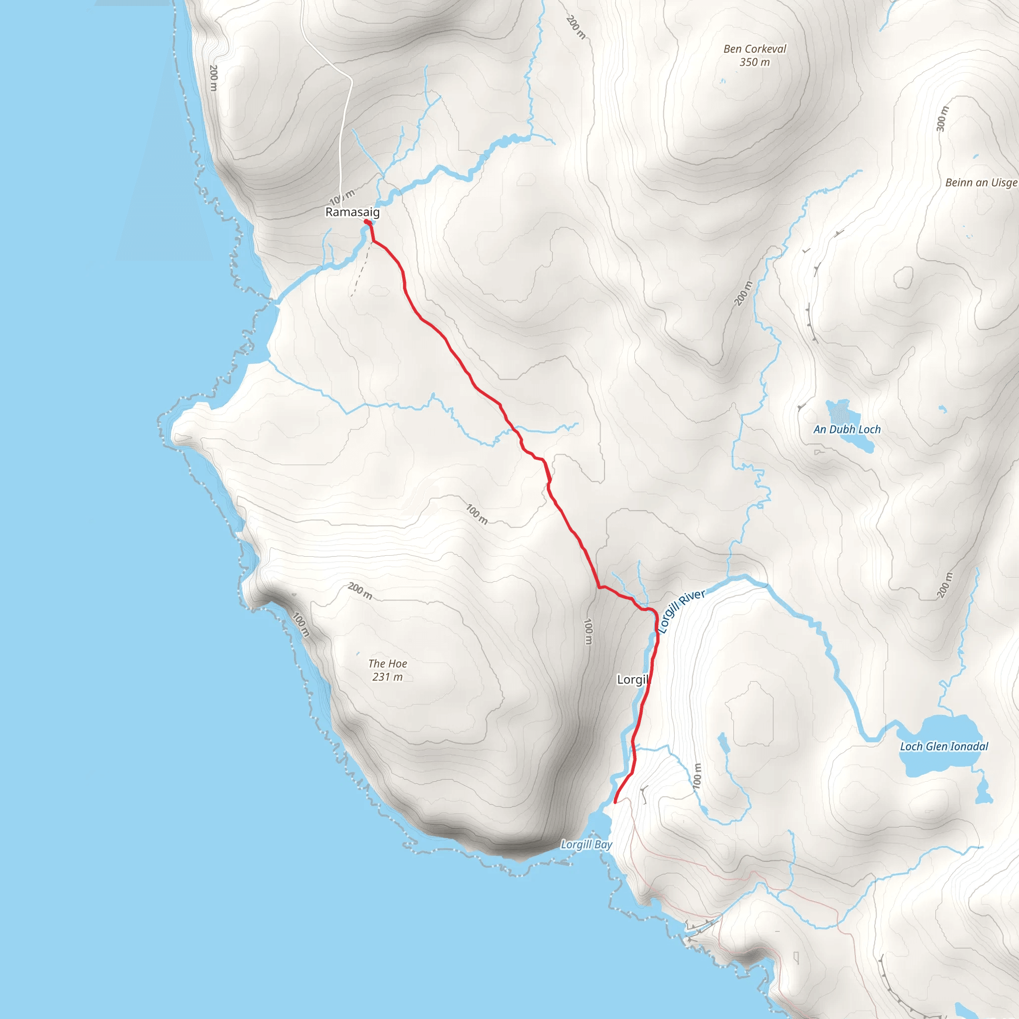 Lorgill Bay Walk mobile static map