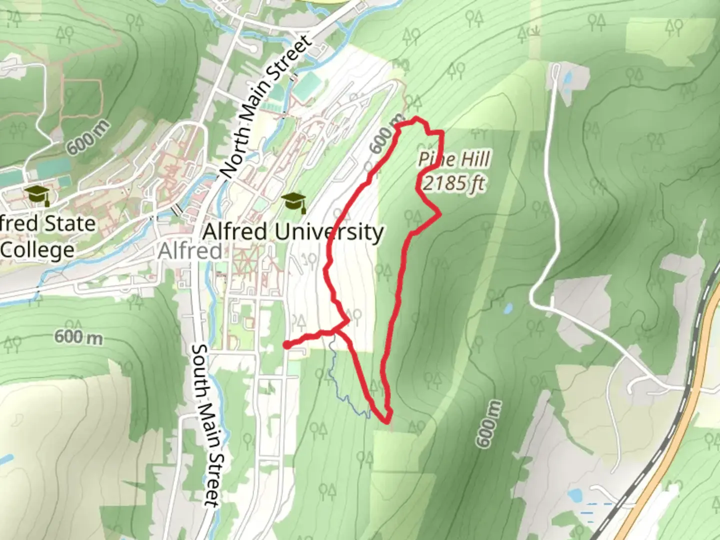 An image depicting the trail Orange Trail Loop and its surrounding area.