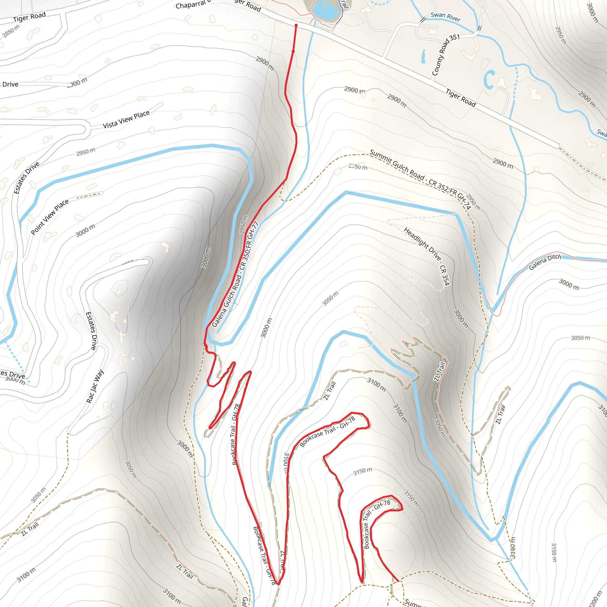 Bookcase Trail mobile static map