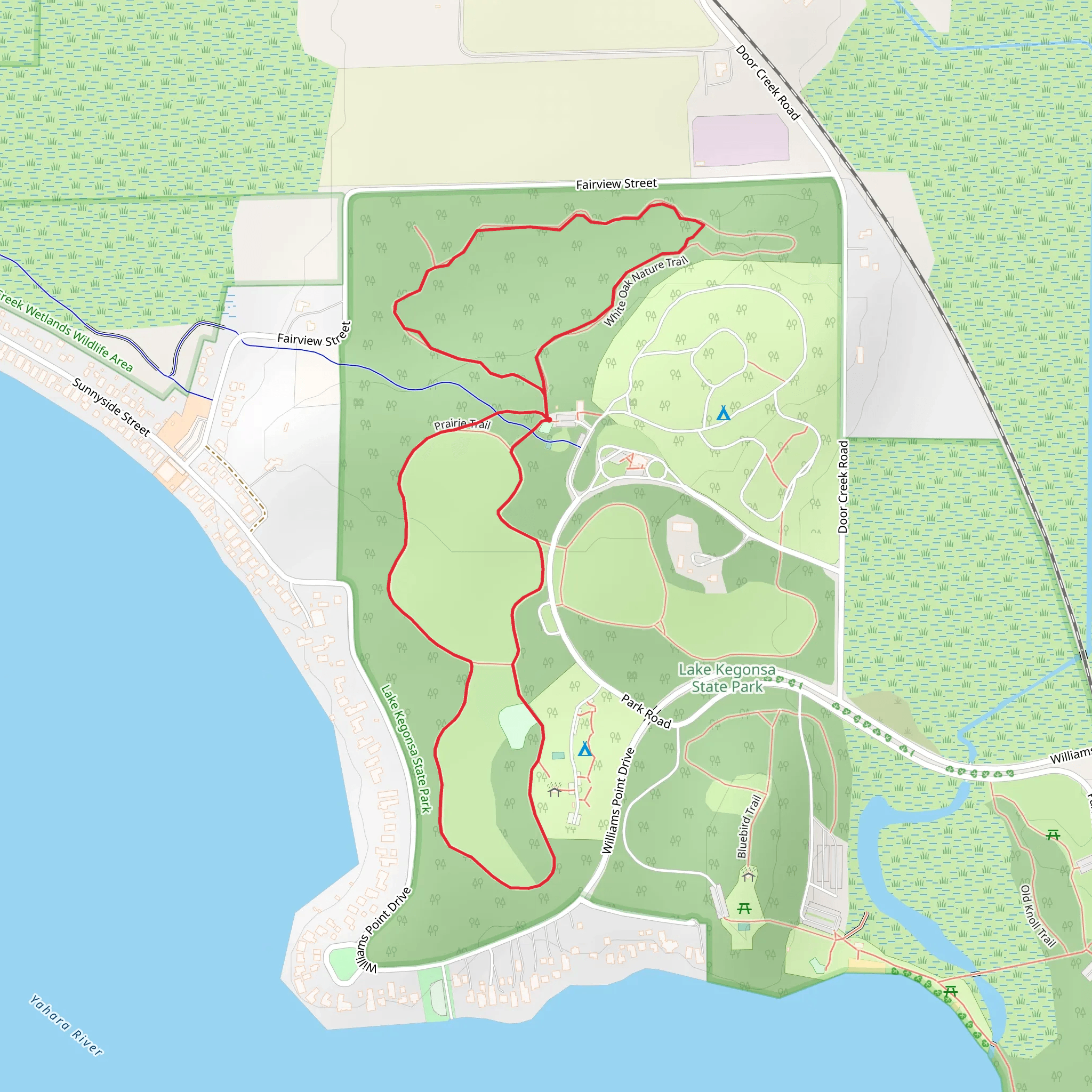 Prairie Loop Trail mobile static map