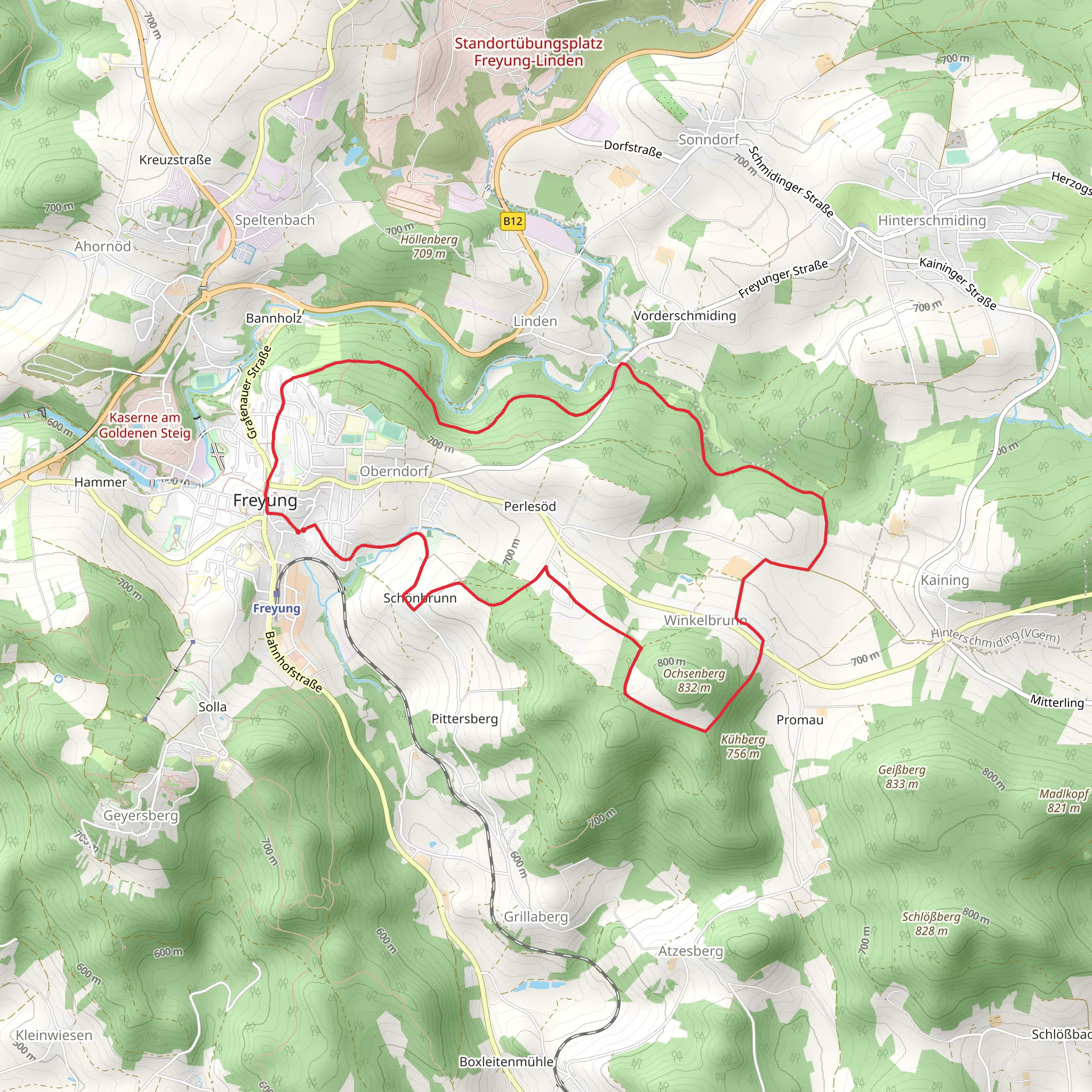 Bienenerlebnisweg and Mittlerer Goldener Steig mobile static map