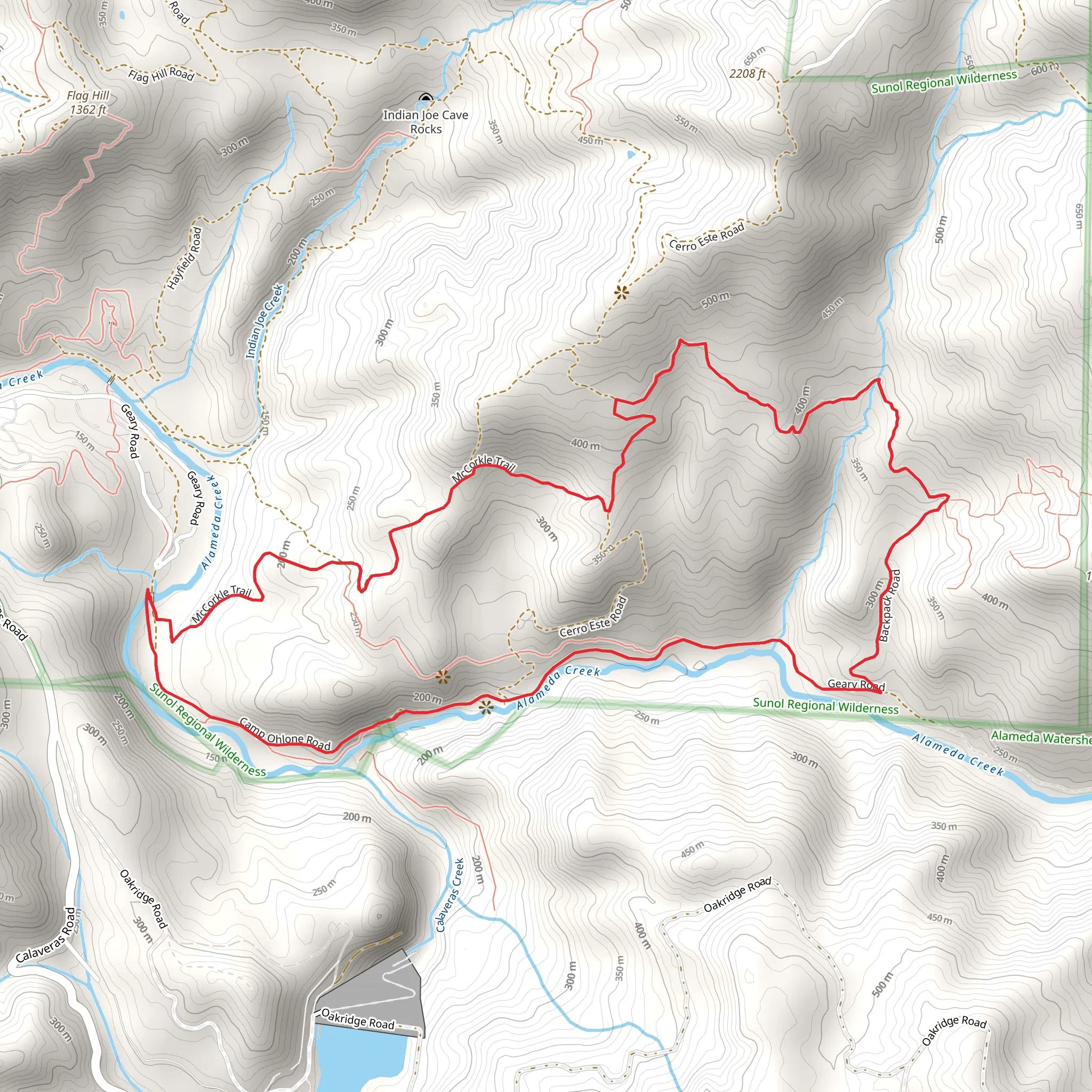 McCorkle Trail and Canyon View Loop mobile static map
