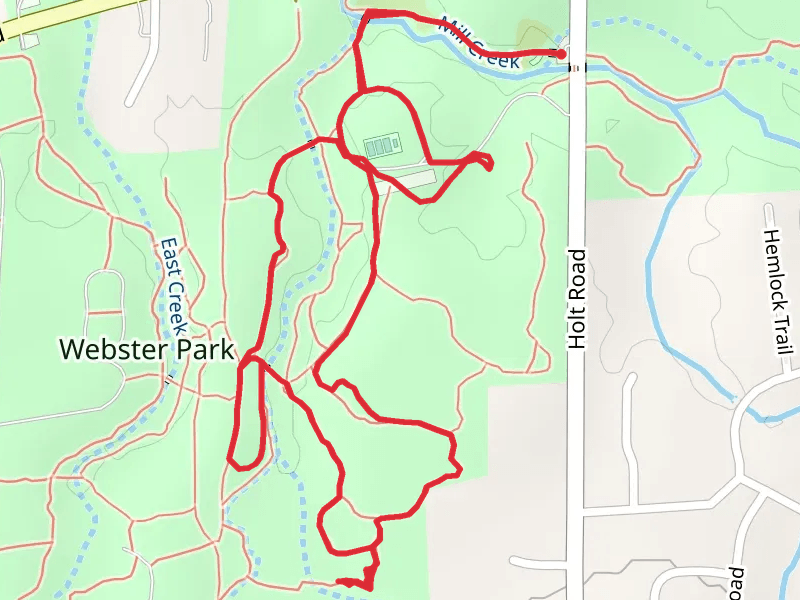 Valley View Trail - Green and Ridge Trail - Blue Loop