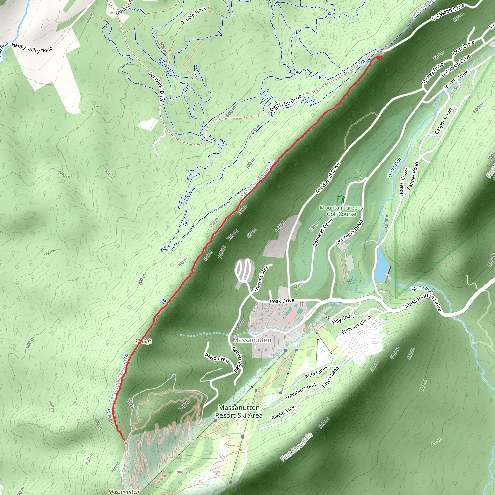 Peak Ridge Trail and Puzzler mobile static map