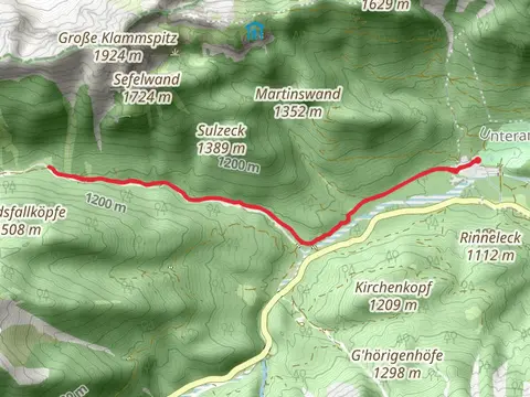Sägertal Dienst-Hütte via Sägertalstraße
