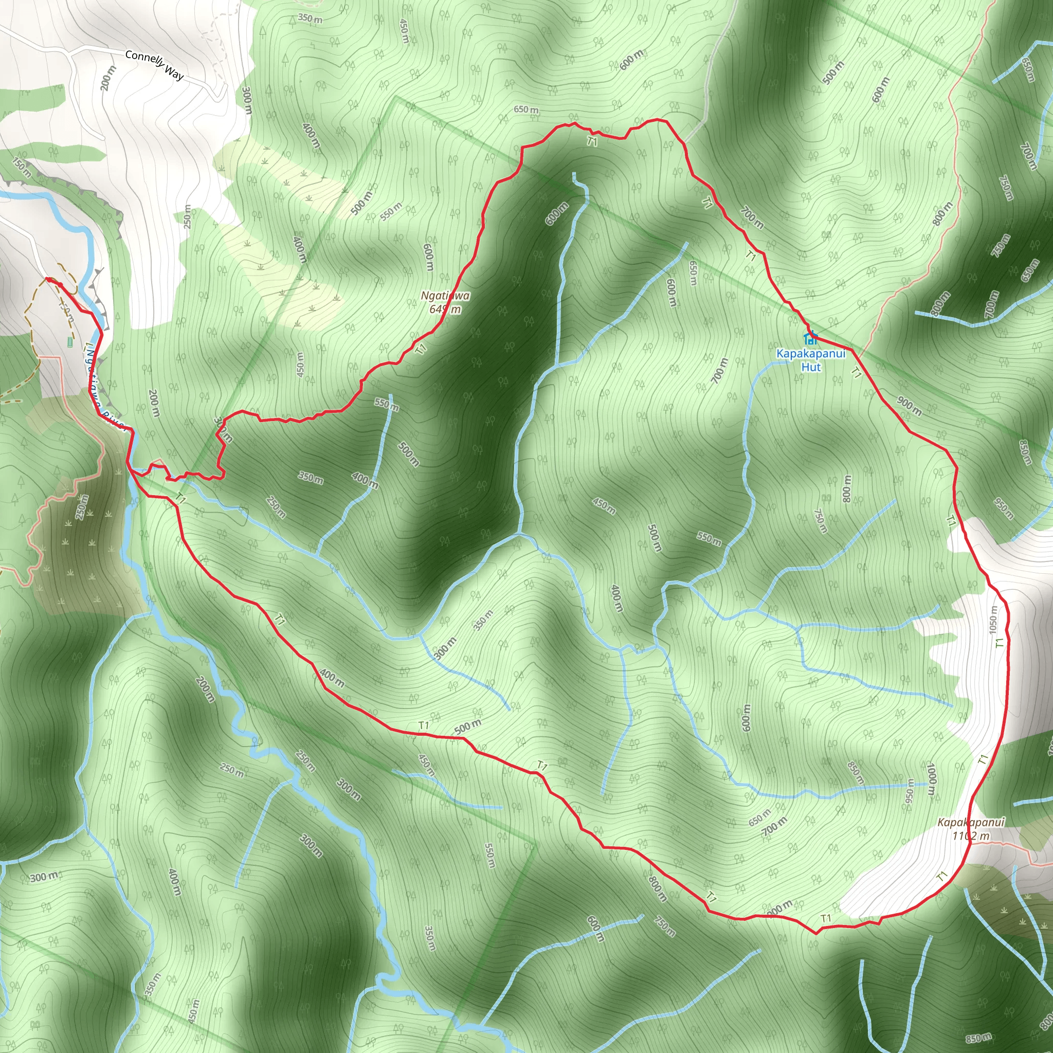 Kapakapanui Track mobile static map