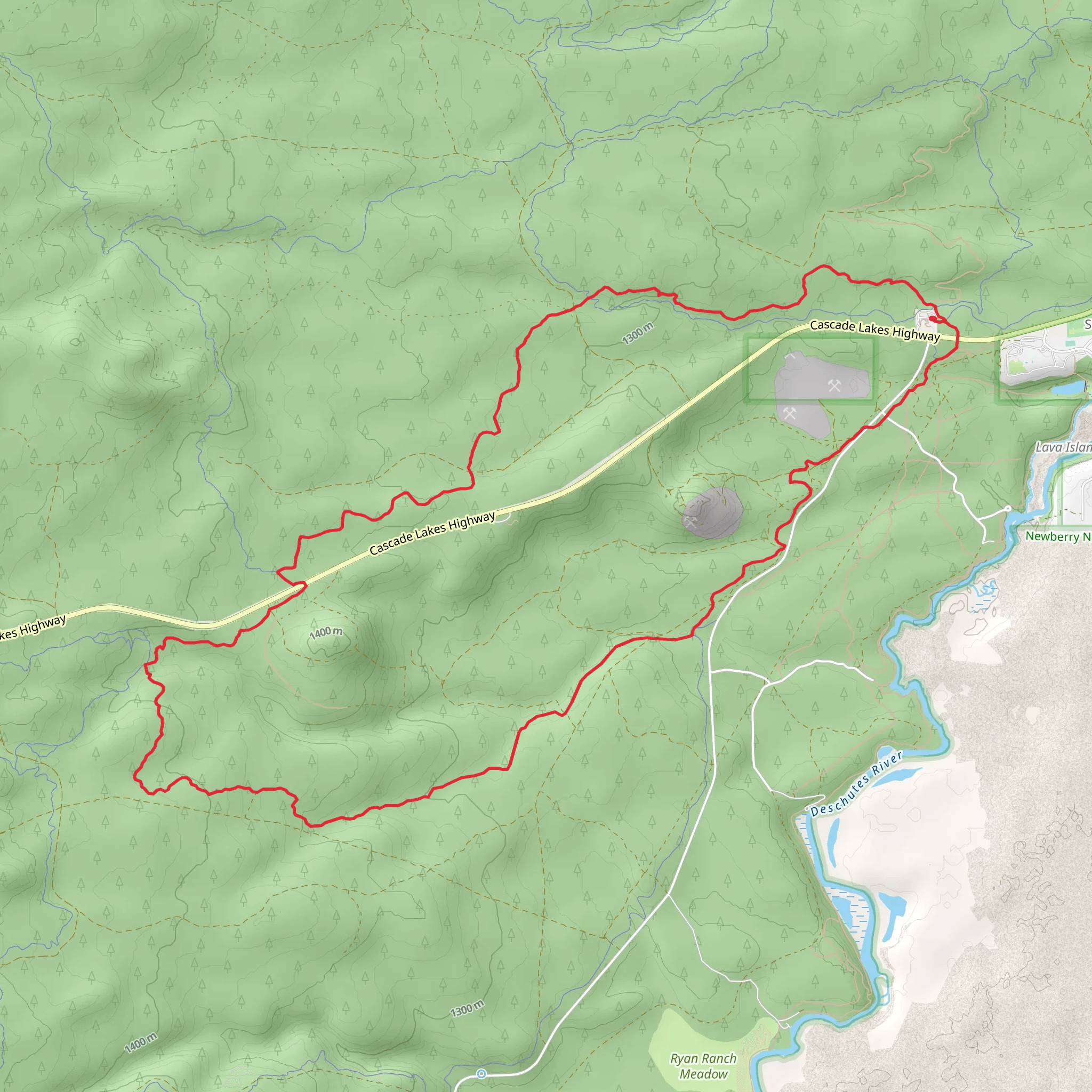 Cache and Release and Lower Storm King Loop mobile static map