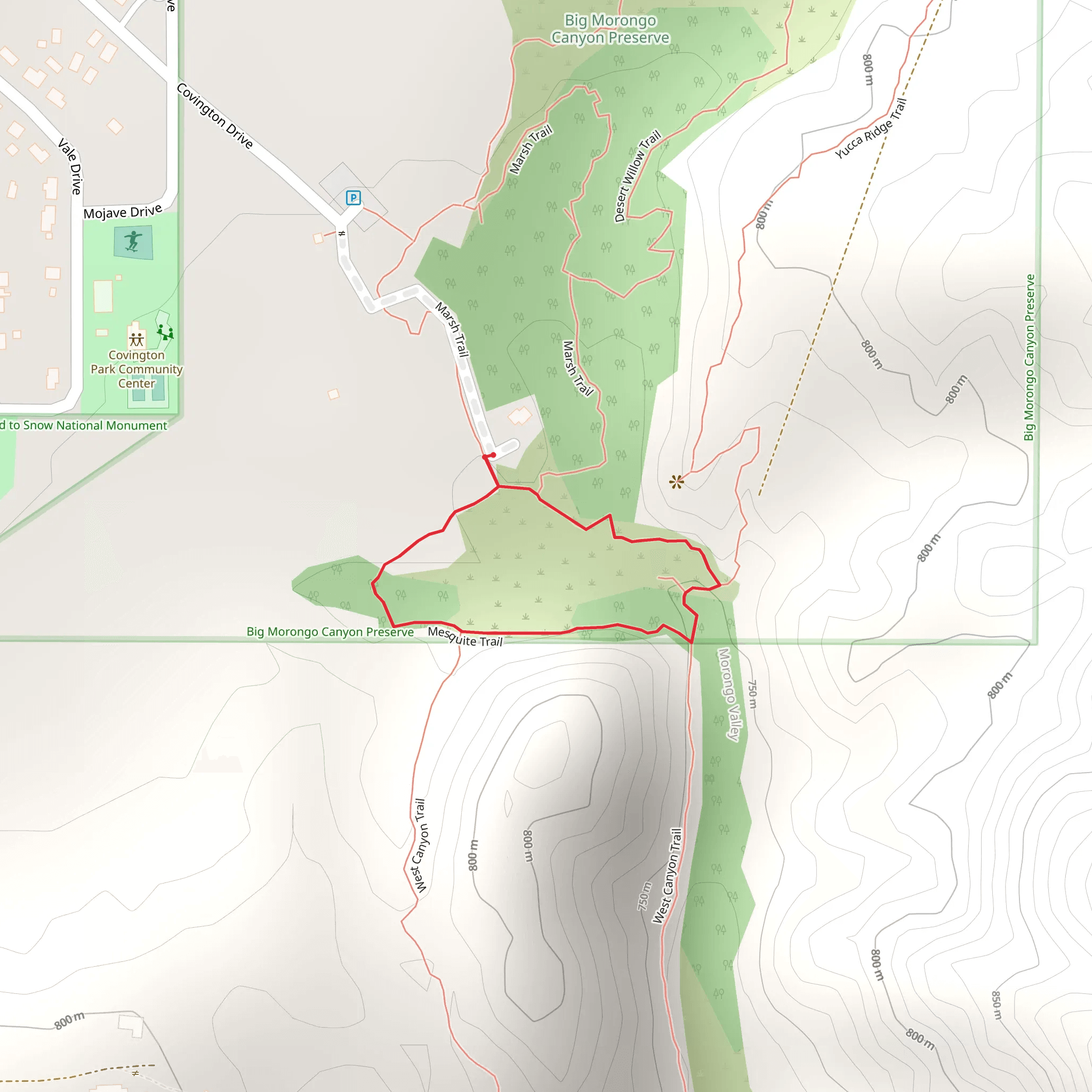Mesquite Loop Trail mobile static map