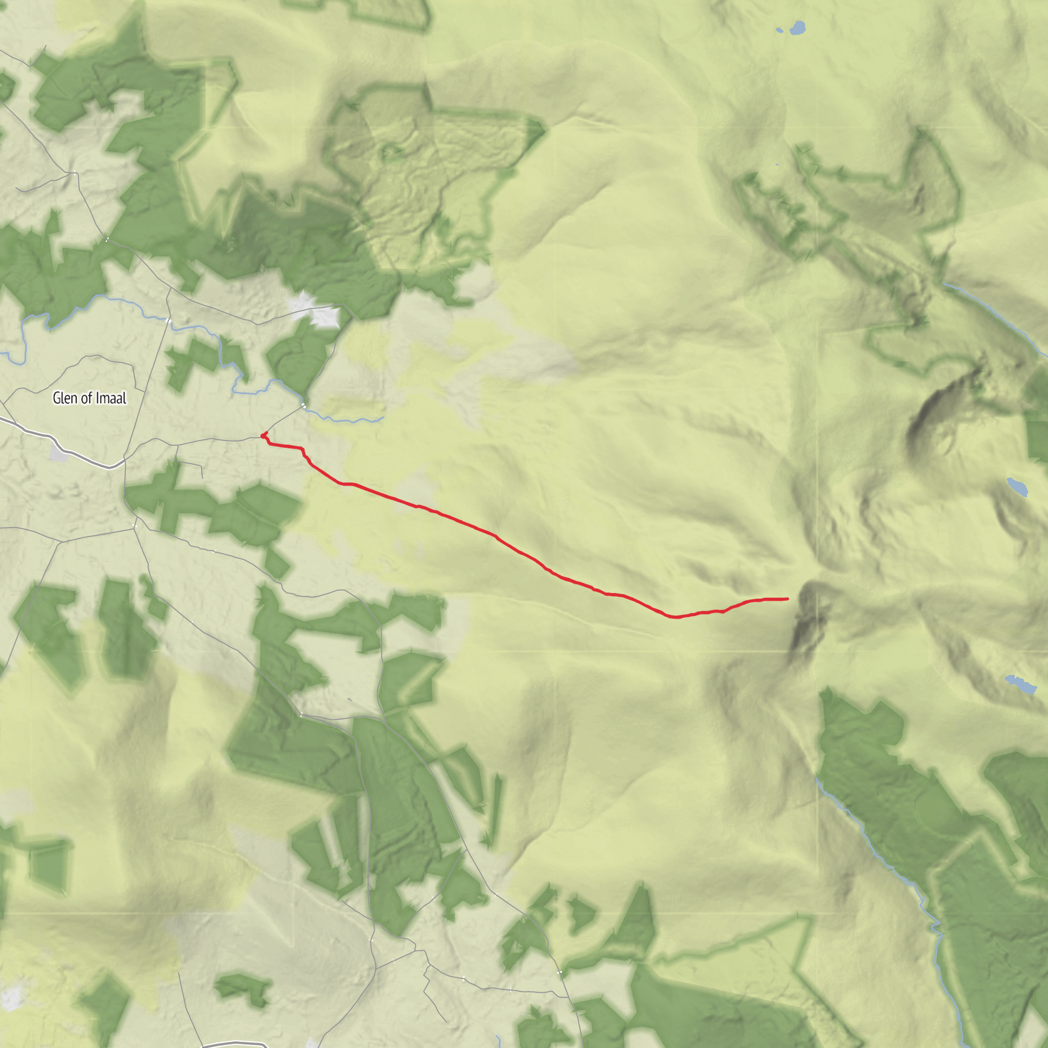 Lugnaquilla - Glen of Imaal mobile static map