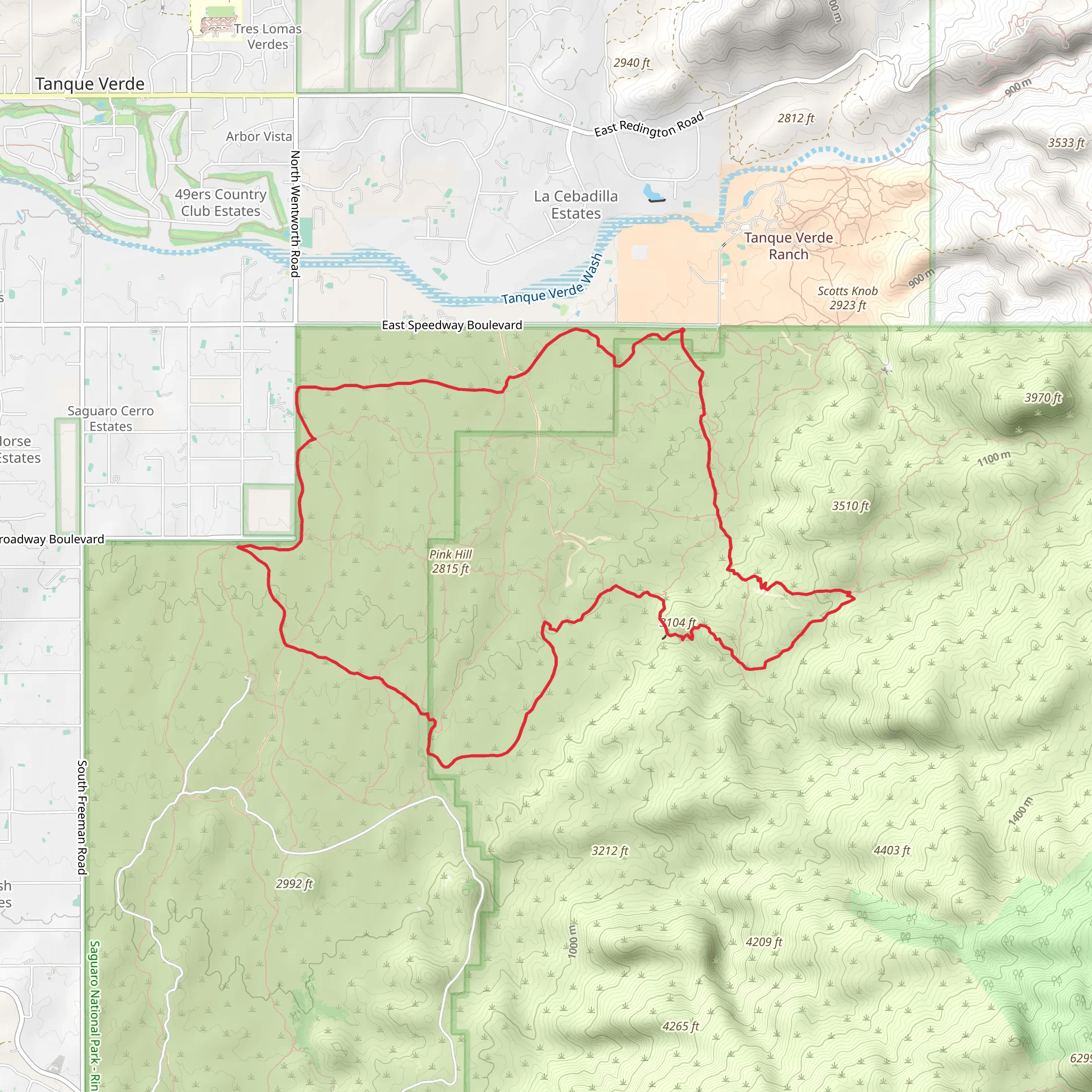 Shantz Trail and Squeeze Pen Loop Trail mobile static map