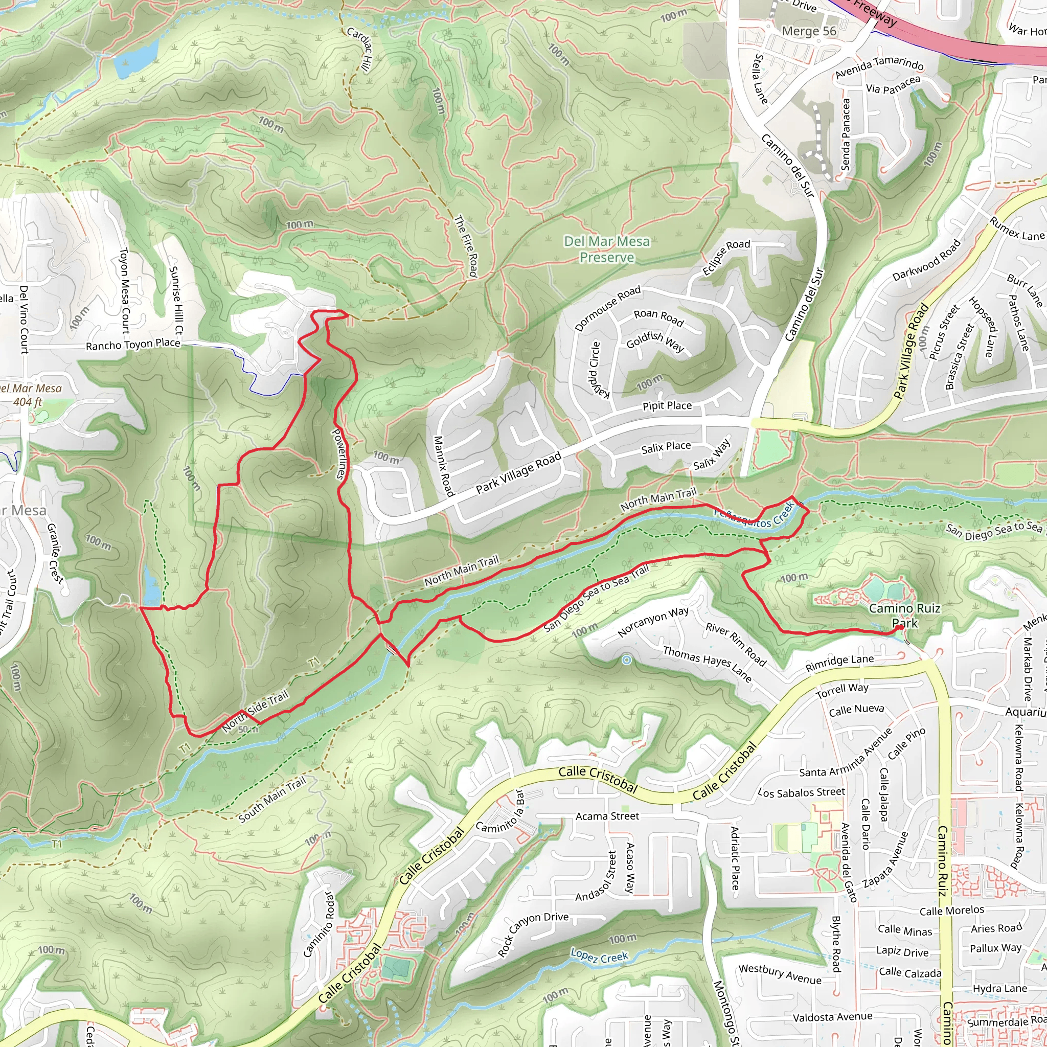 Camino Ruiz Trail and Cobbles Loop mobile static map