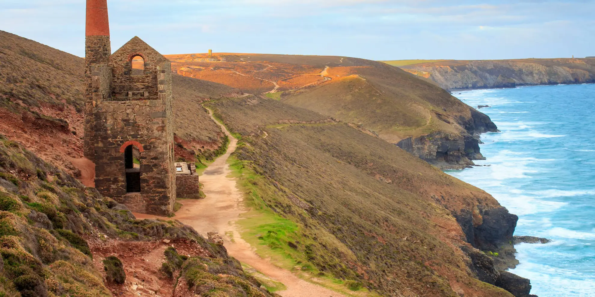 An image depicting the trail Wheal Coates Walk and its surrounding area.