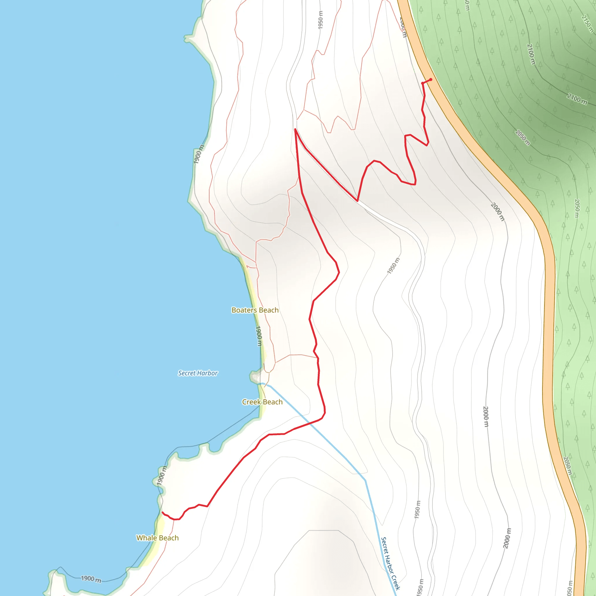 Secret Harbor Creek mobile static map