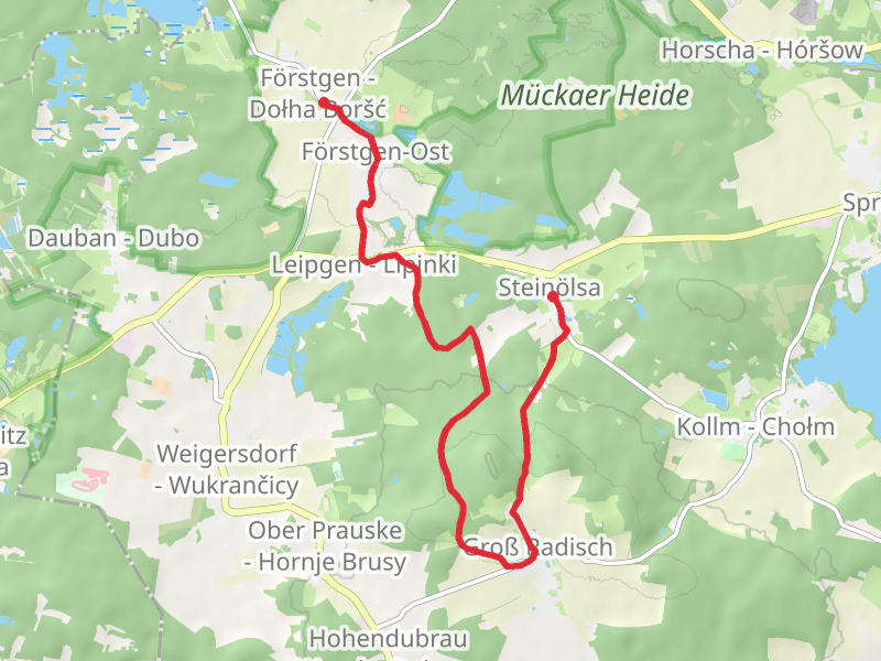 Förstgen bei Niesky to Steinoelsa via Kirchteich