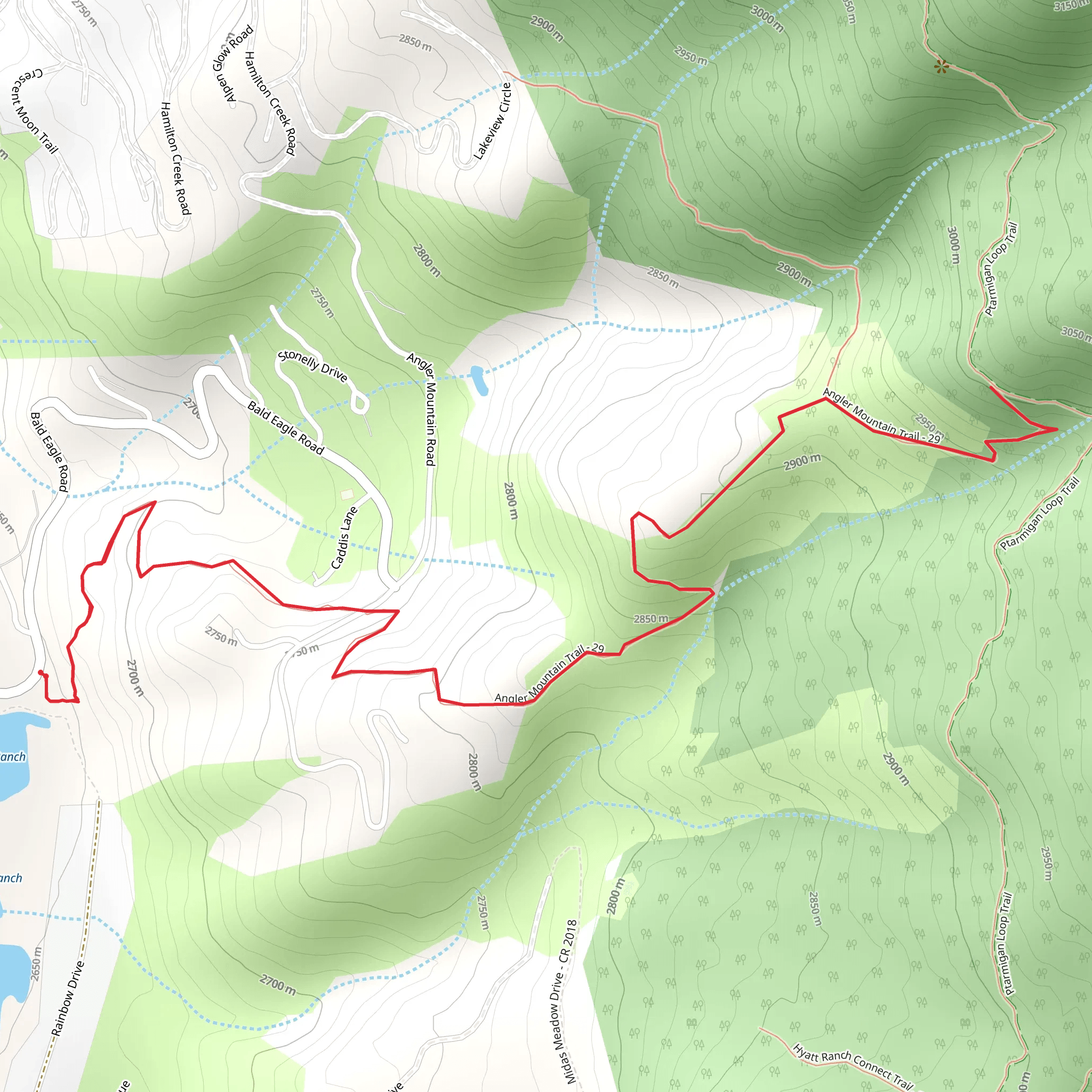 Angler Mountain Trail mobile static map