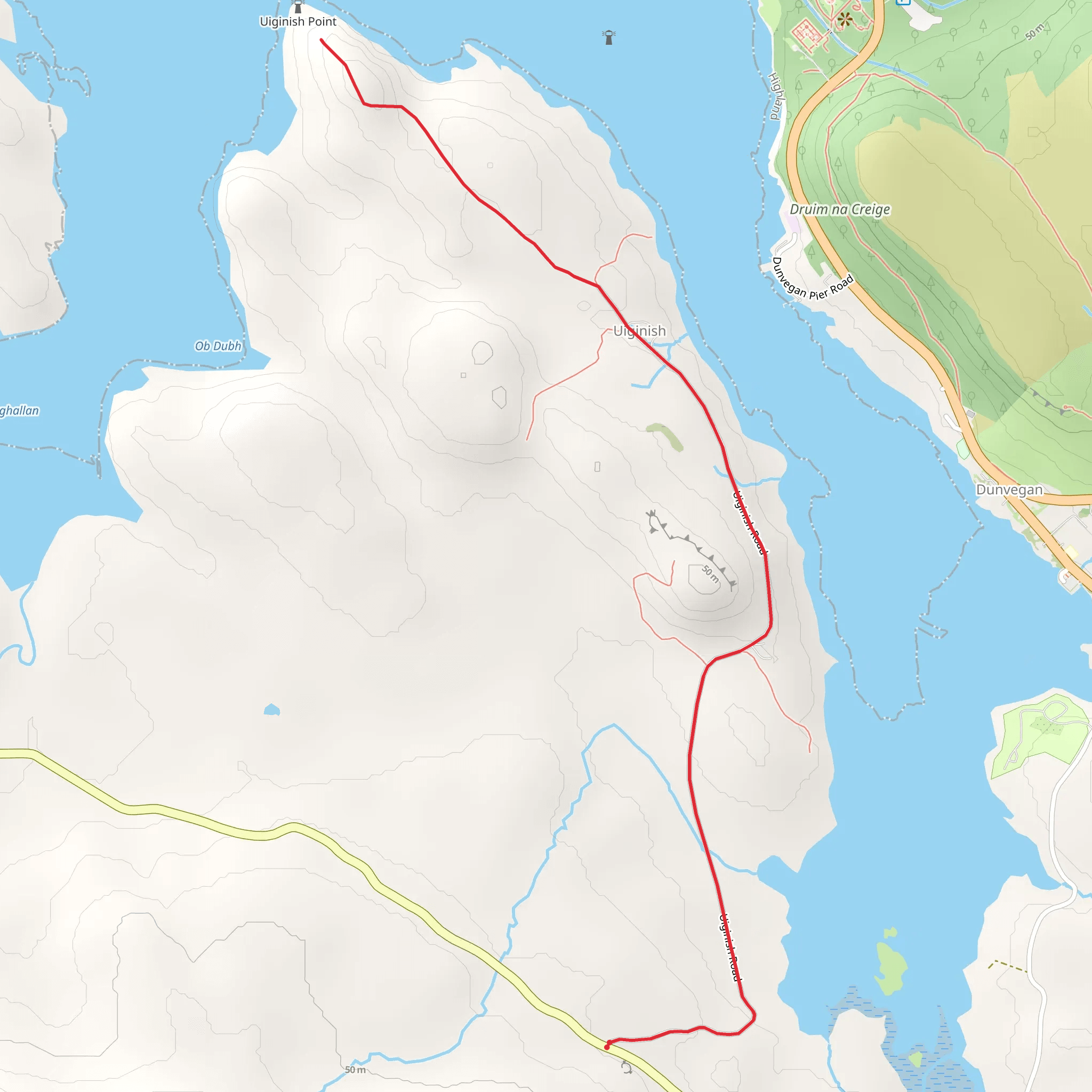 Uiginish Point Walk mobile static map