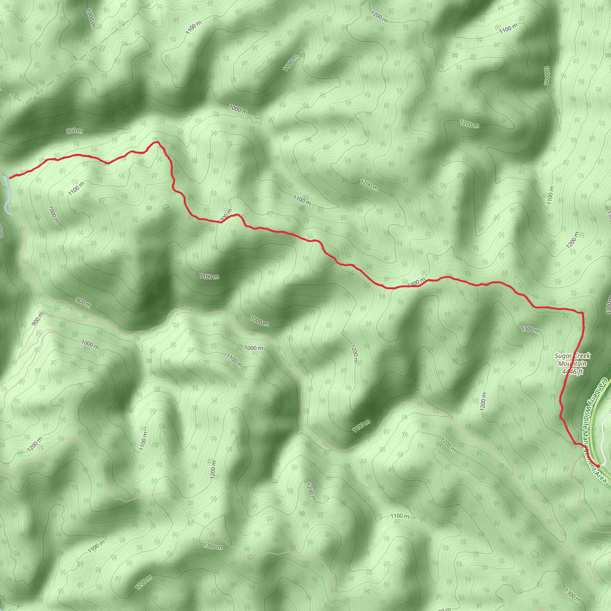 Big Beechy Trail mobile static map