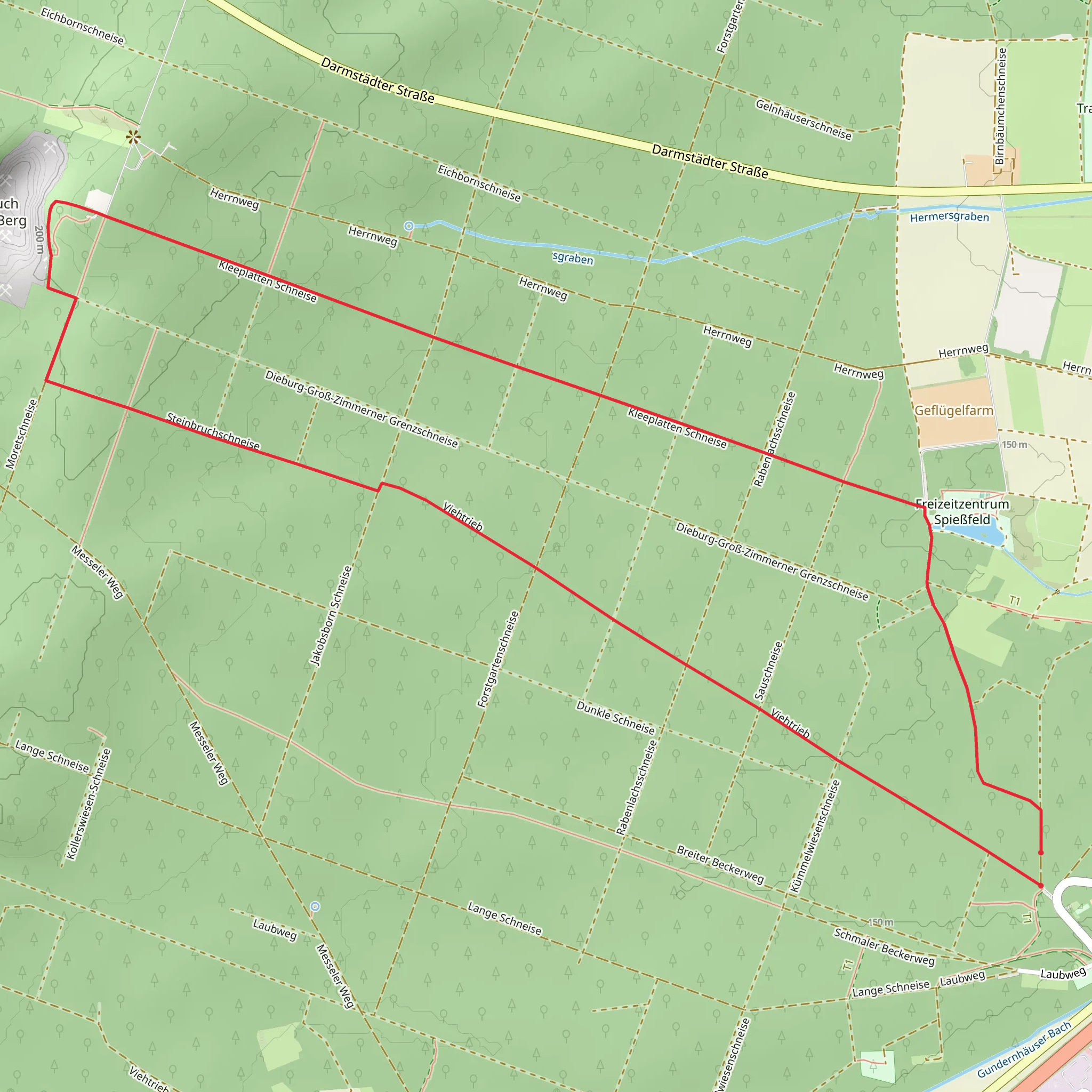 Viehtrieb and Kleeplatten Schneise mobile static map