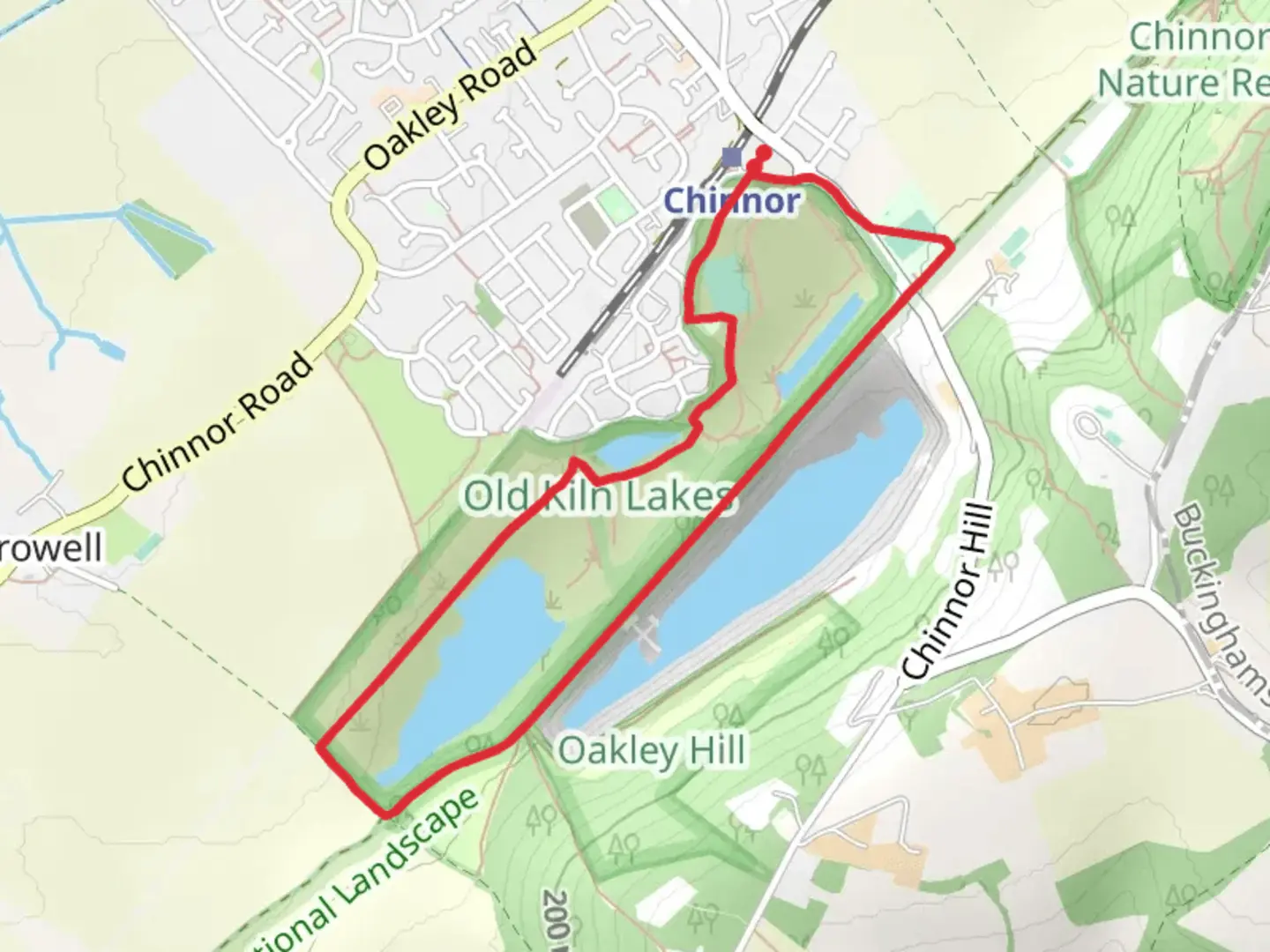 An image depicting the trail Old Kiln Lakes - Wetland Habitat Loop and its surrounding area.