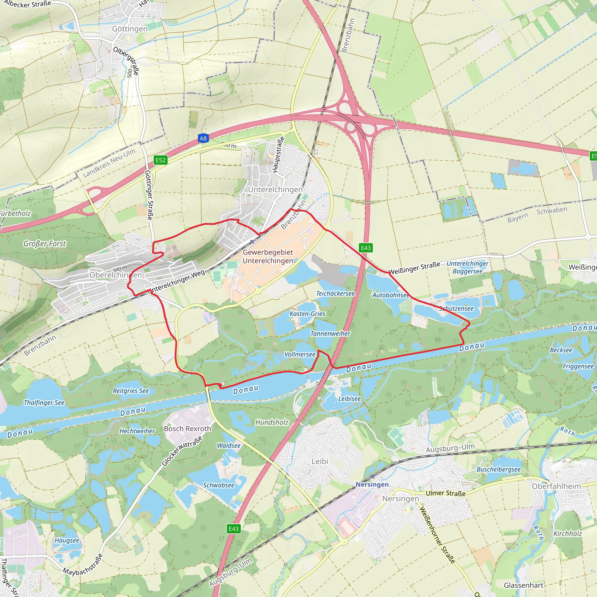 Donau via Wiesental Tour and Panorama Hoehenweg mobile static map