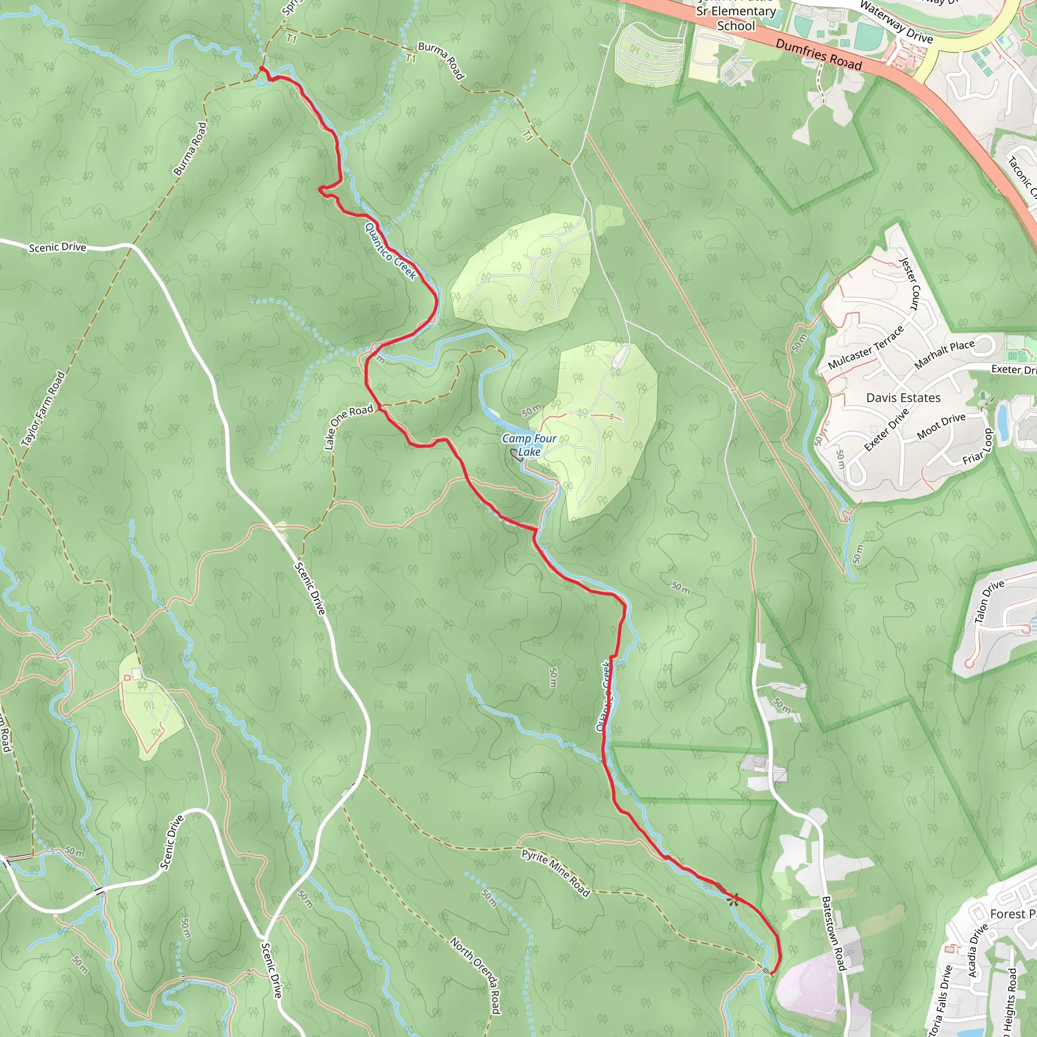 Quantico Creek - North Valley Trail mobile static map