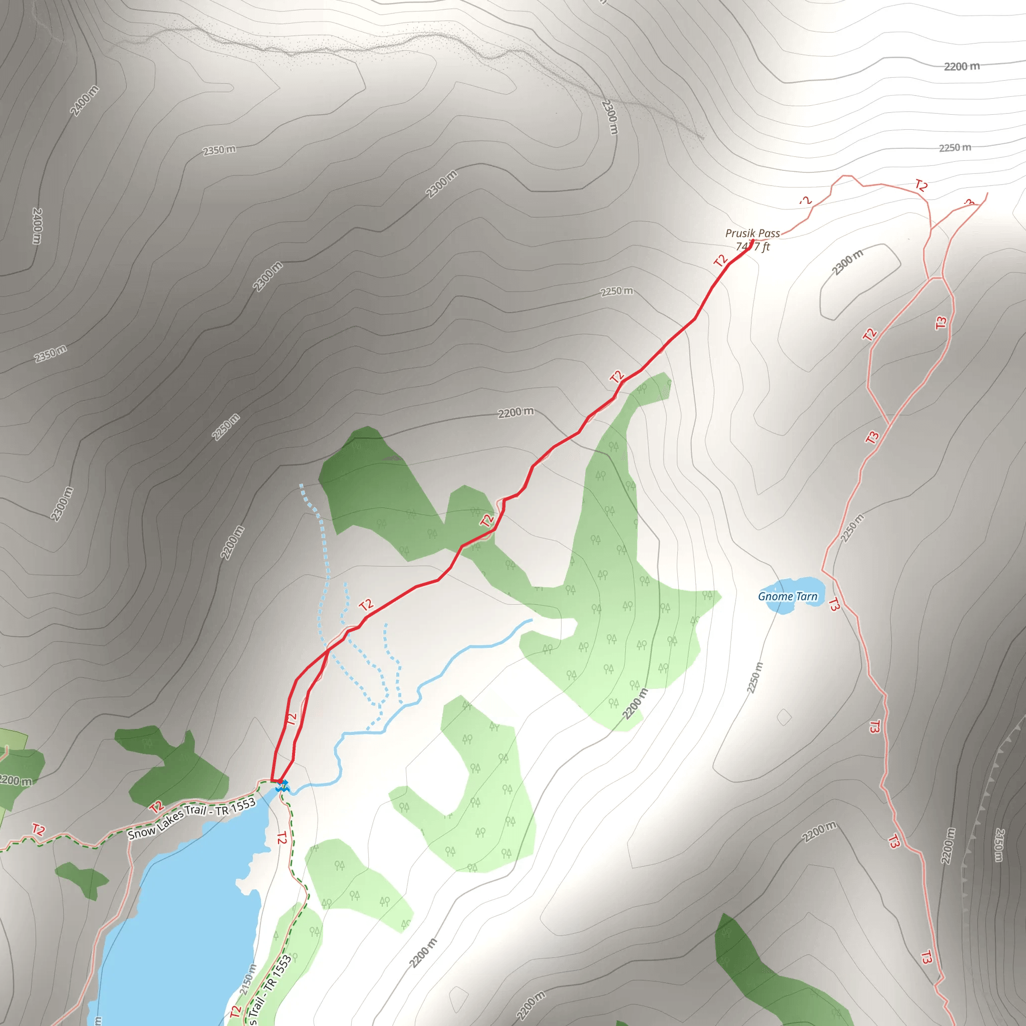 Prusik Pass mobile static map