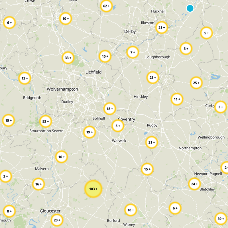 West Midlands Static Map