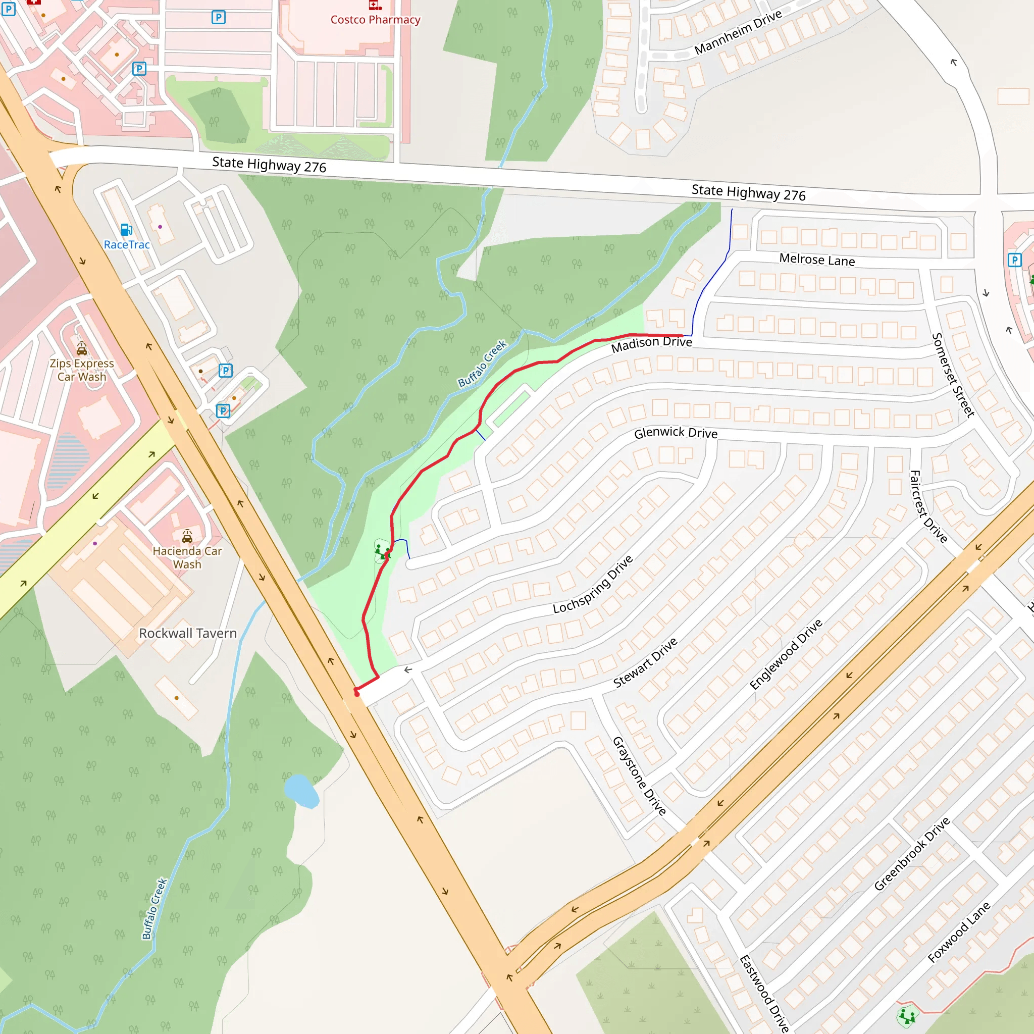 Lochspring Drive North Walk mobile static map