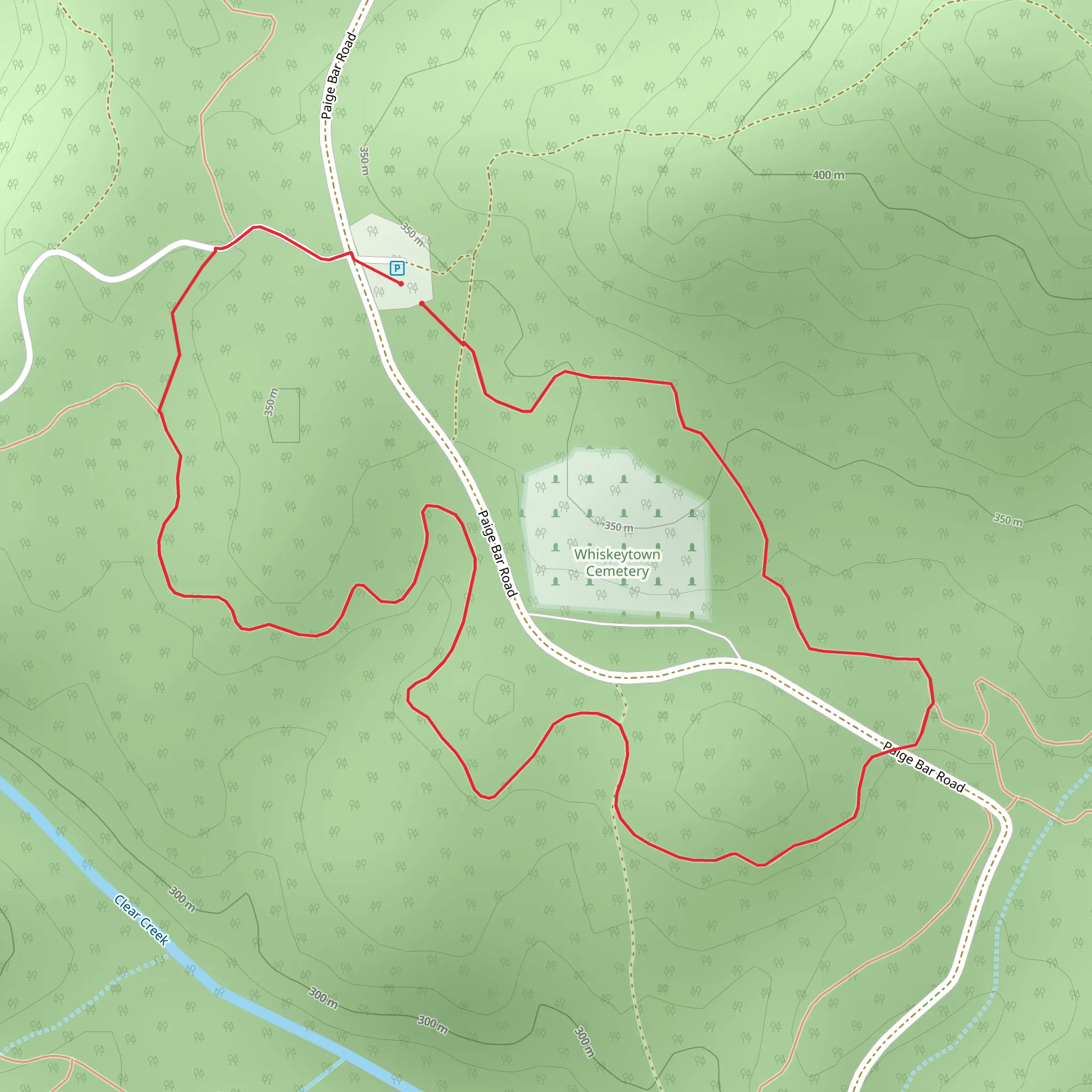 Whiskeytown Cemetery Long Loop mobile static map