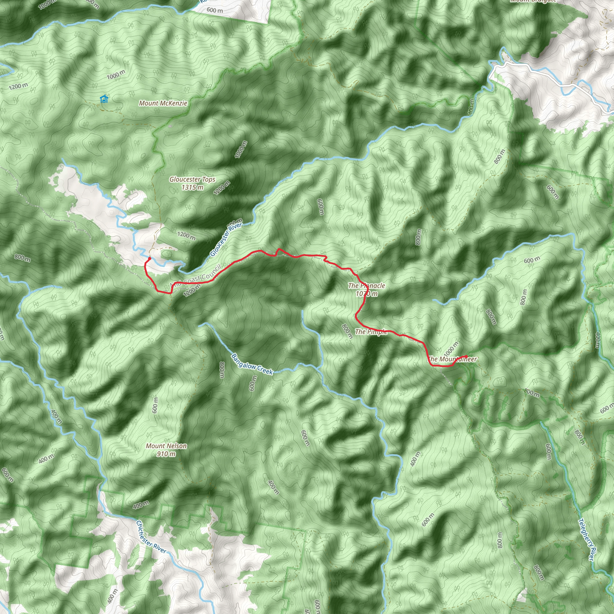 Mountaineer - Glowang Trail mobile static map