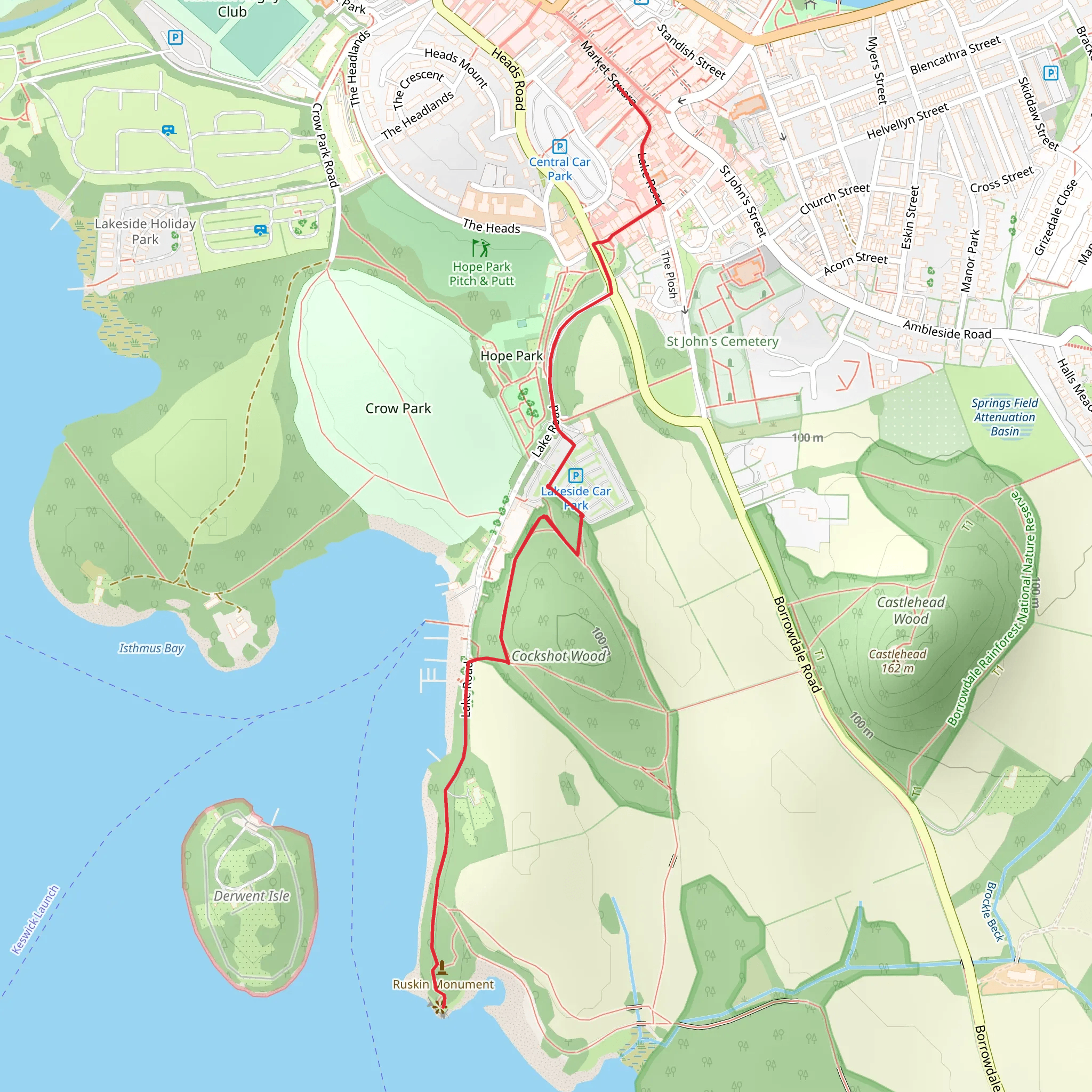 Summer Star Gazing Walk at Friar's Crag mobile static map