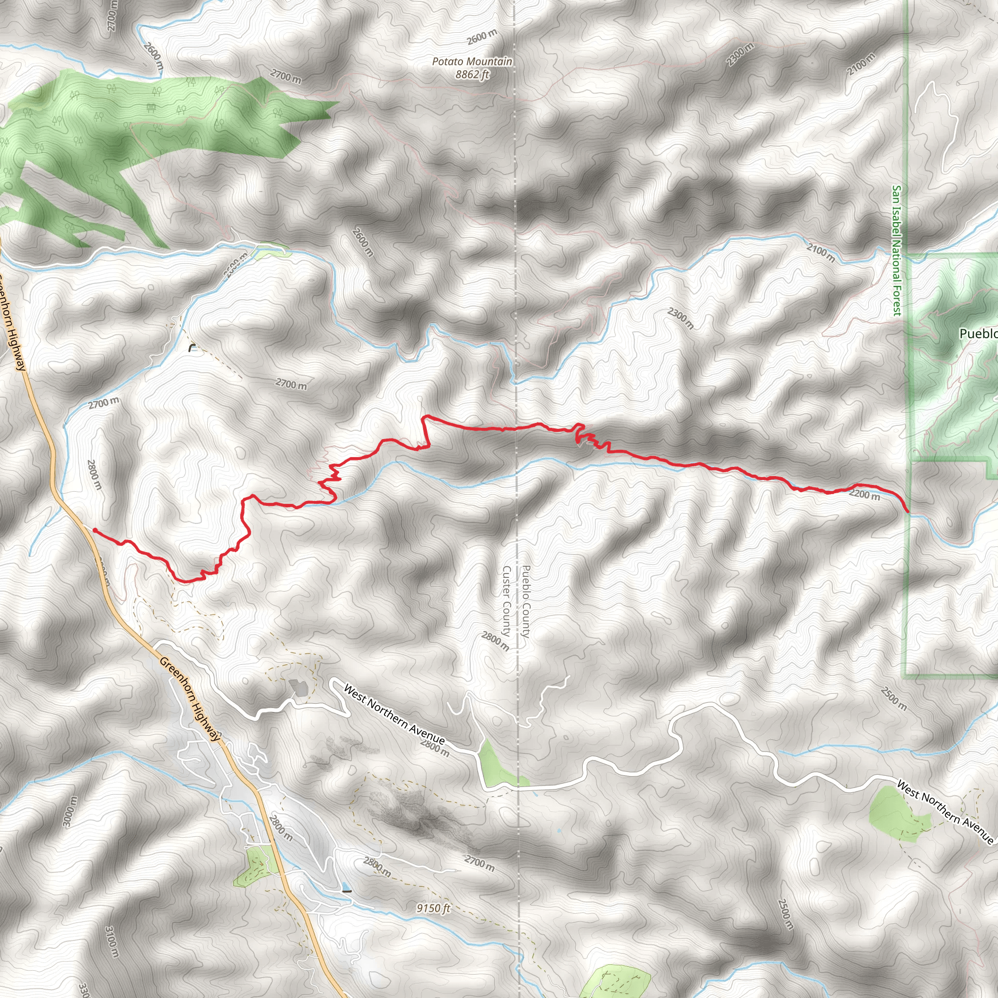 South Creek Trail mobile static map