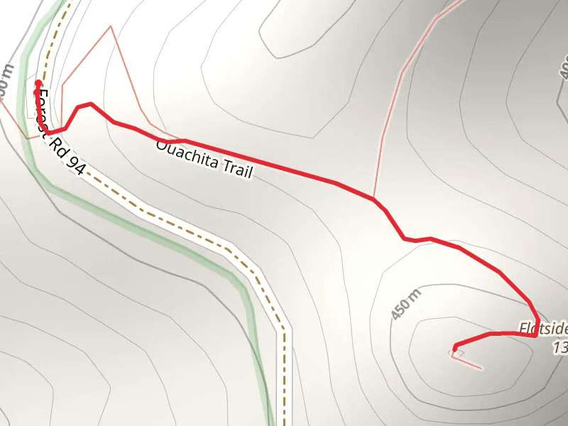 Flatside Pinnacle via Ouachita Trail