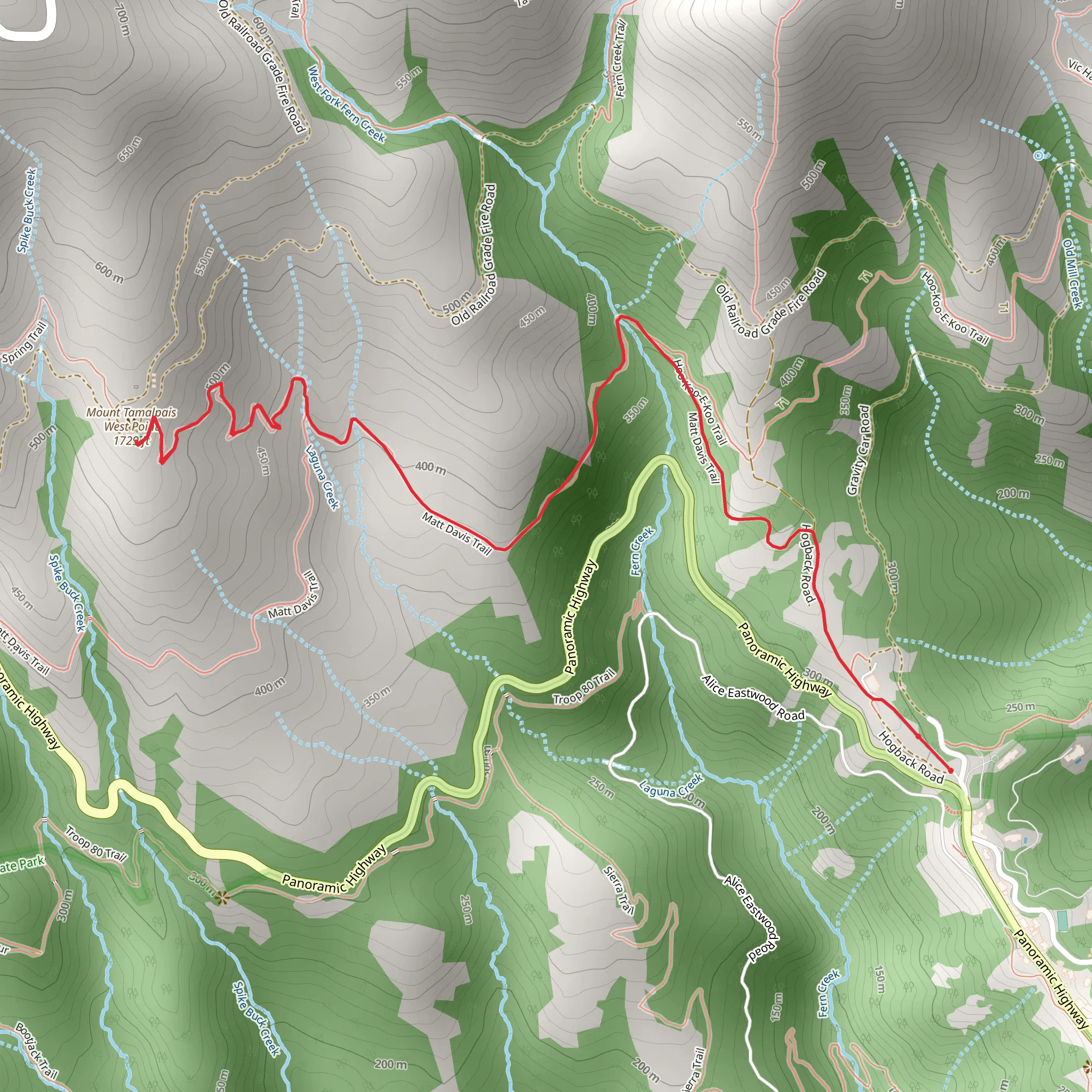 Mount Tamalpais West Point mobile static map