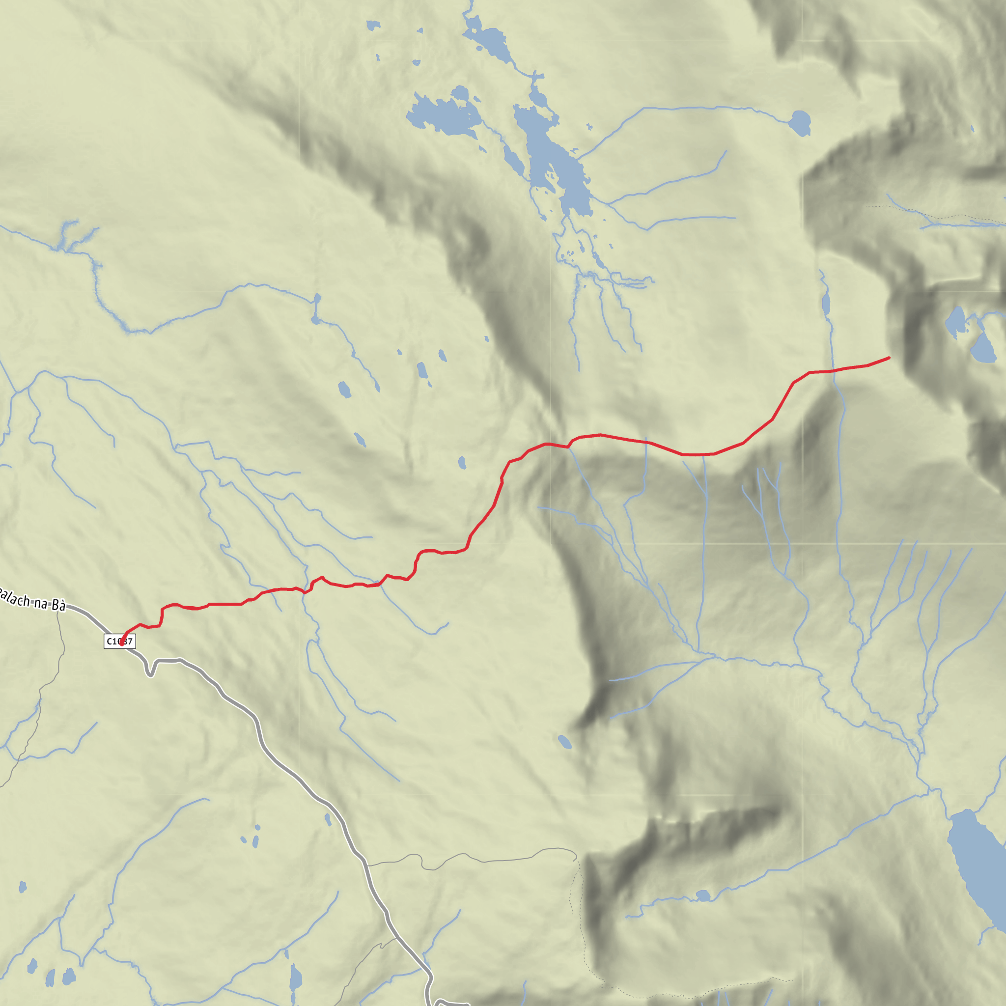 Beinn Bhan Out and Back mobile static map