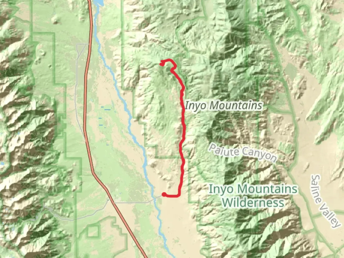 An image depicting the trail Mazourka Peak Trail and its surrounding area.