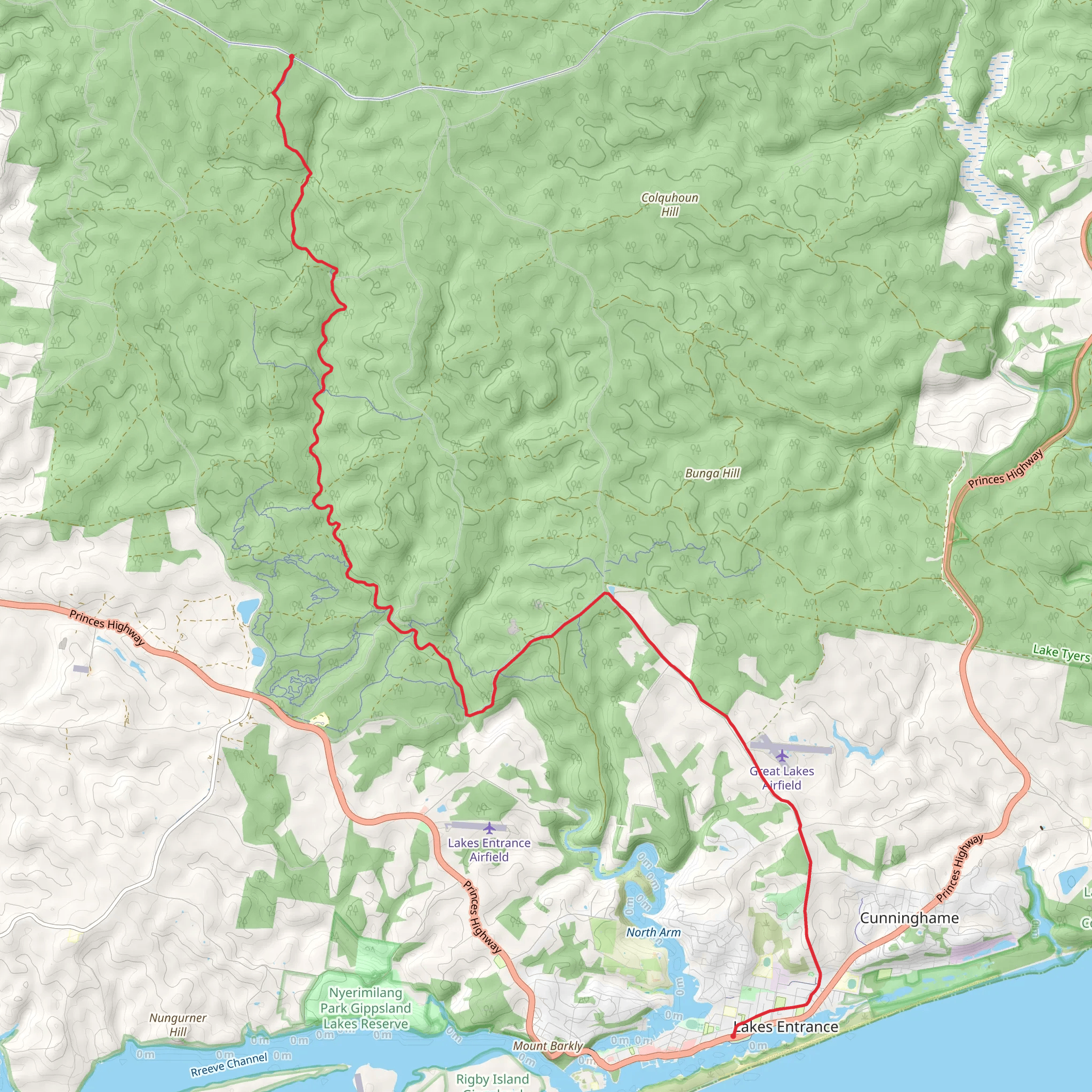 Gippsland Lakes Discovery Trail mobile static map