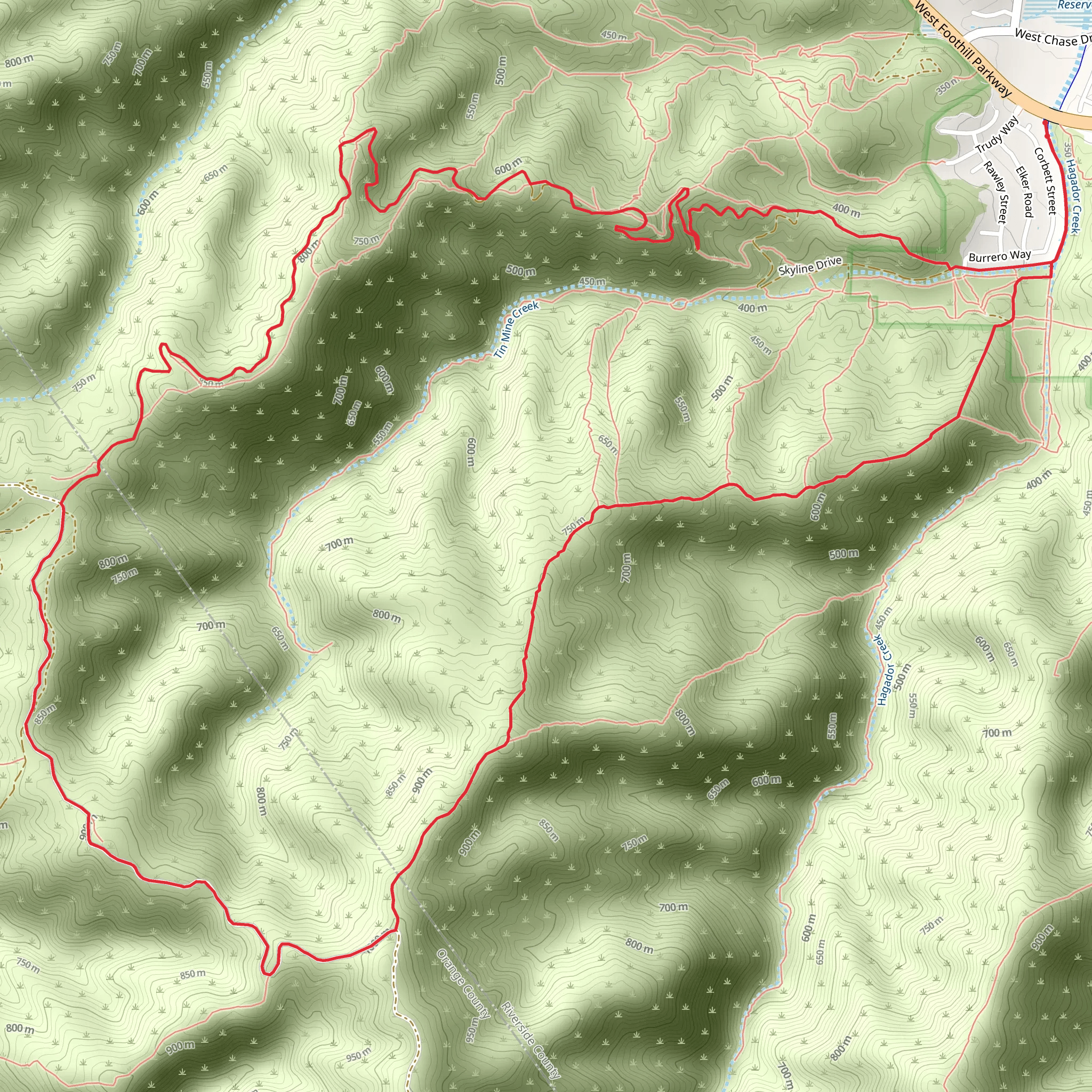 Troy Lee and Skinsuit Loop Trail mobile static map