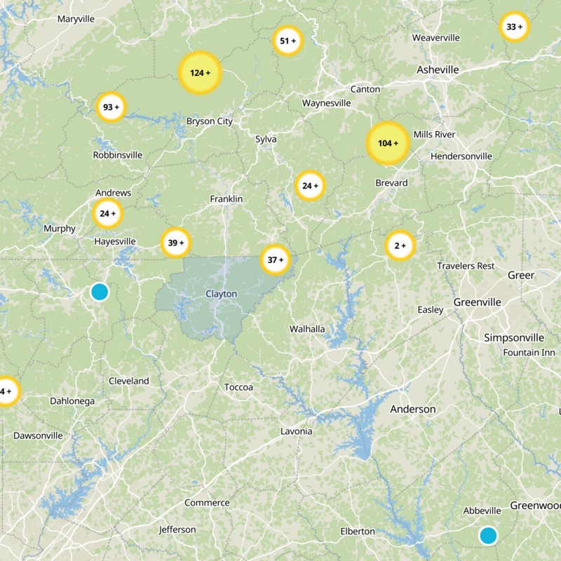 Rabun County Static Map