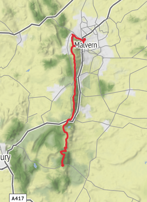 Herefordshire Walking mobile static map