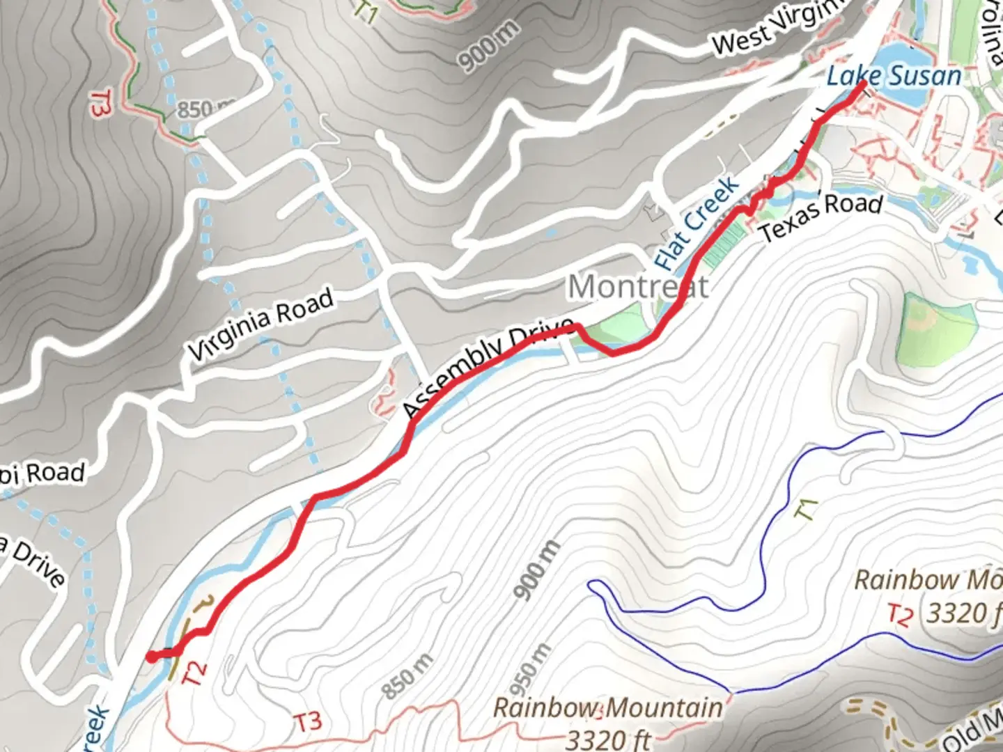 An image depicting the trail Lake Susan via The Gate Trail and its surrounding area.