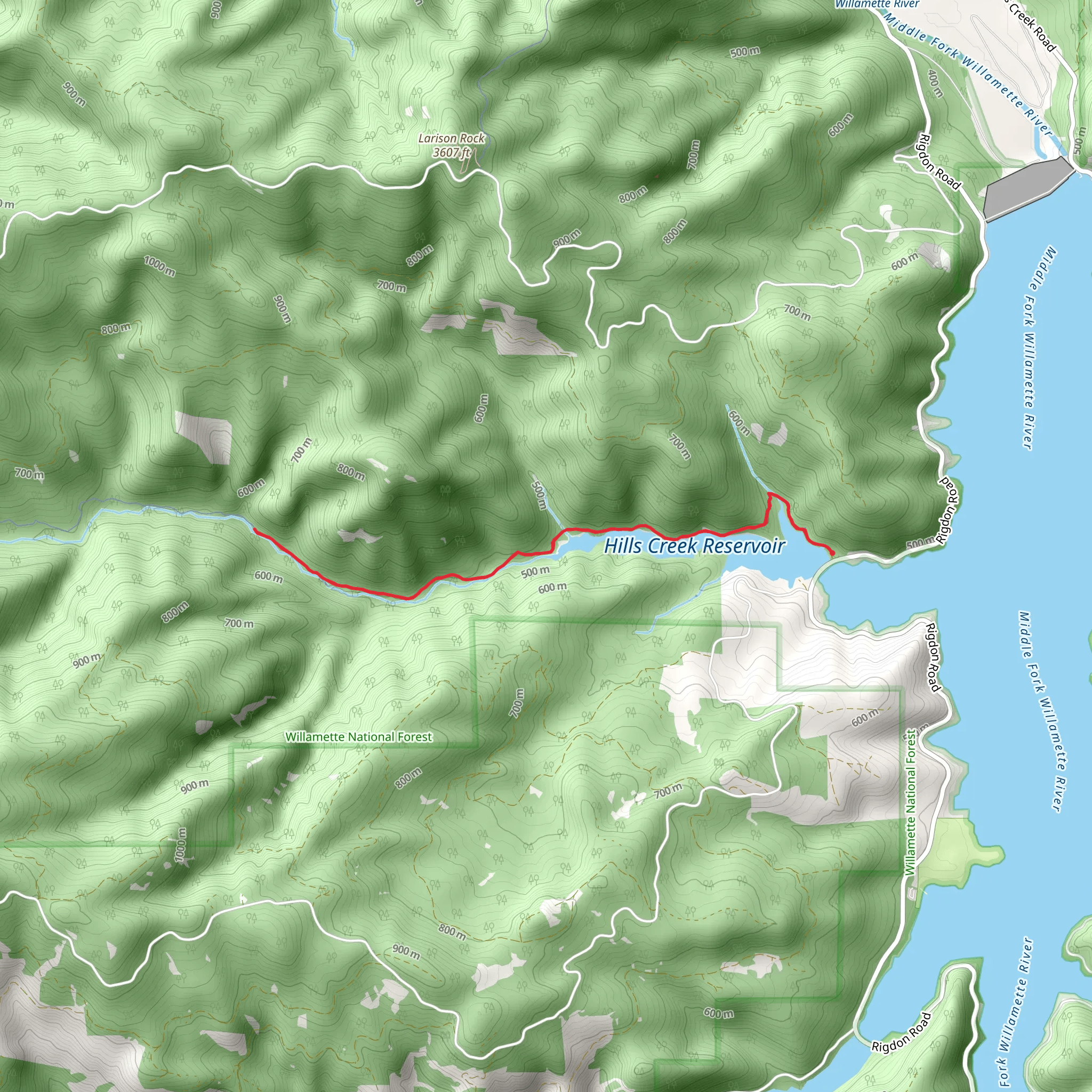 Larison Creek mobile static map