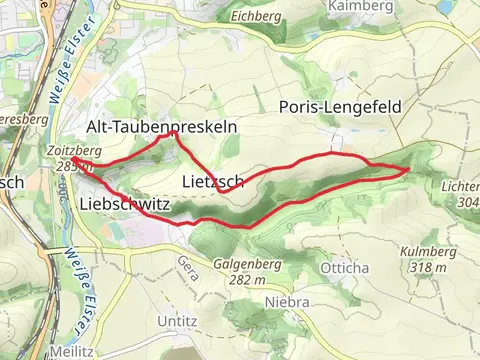 Zoitzberg via Thueringenweg