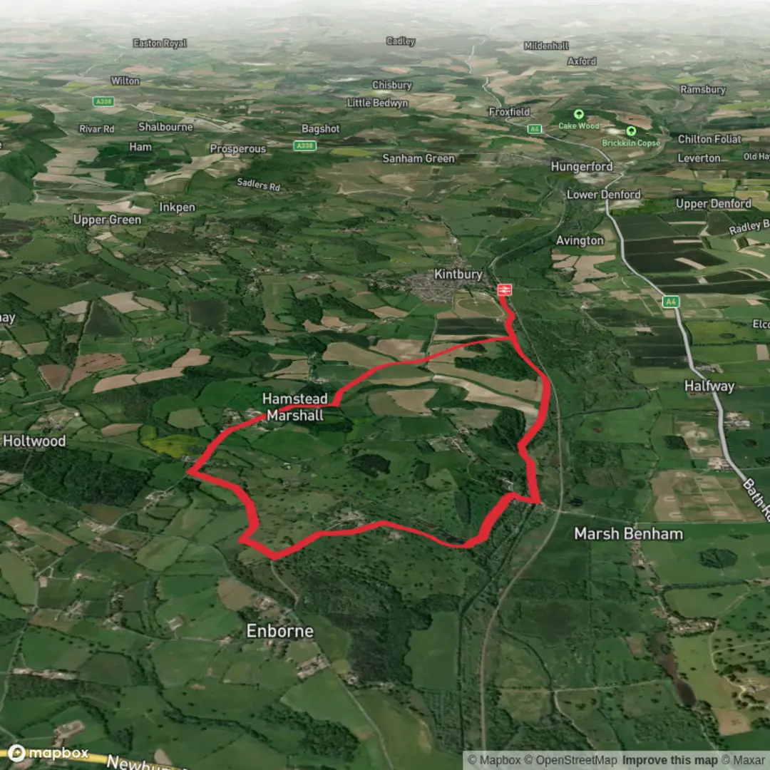 An image depicting the trail Irish Hill, Dreweat's Lock and Hamstead Park Loop and its surrounding area.