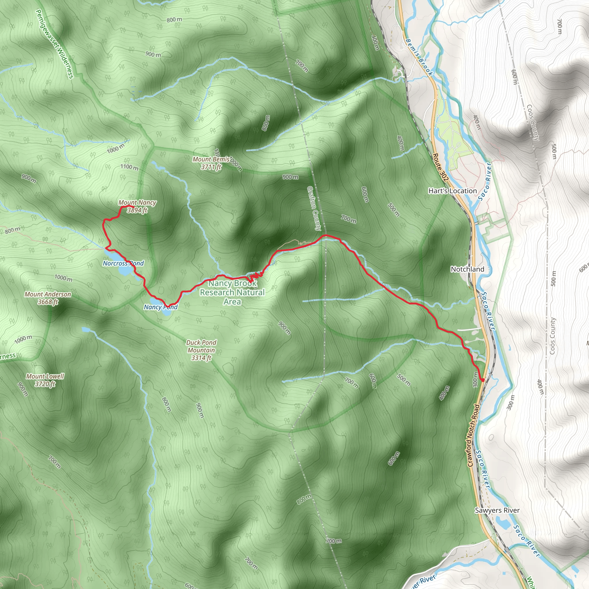 Mount Nancy mobile static map