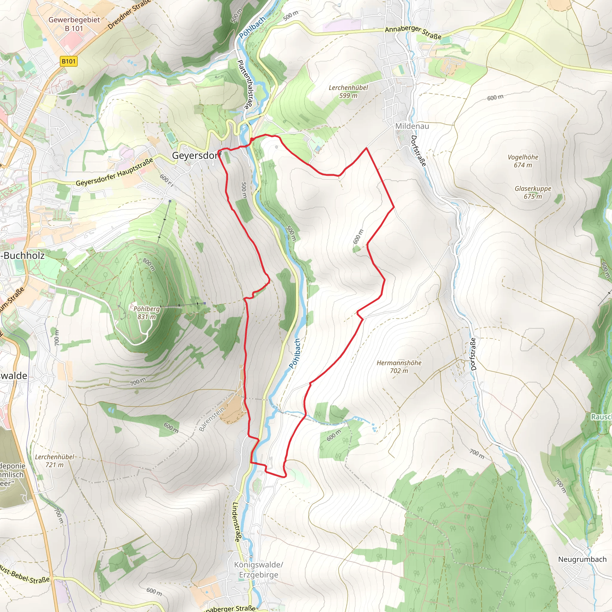 Hagebuttenweg mobile static map