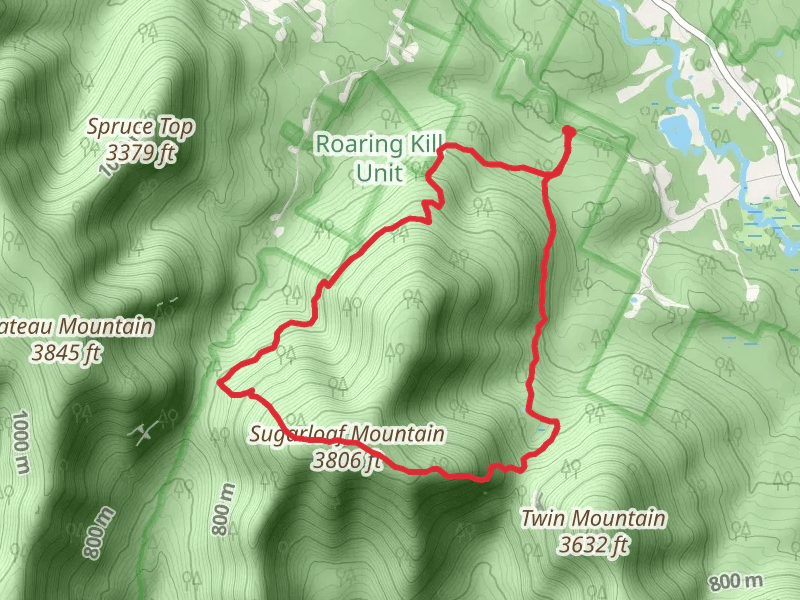 Sugarloaf Mountain Pecoy Notch Trail and Mink Hollow Trail