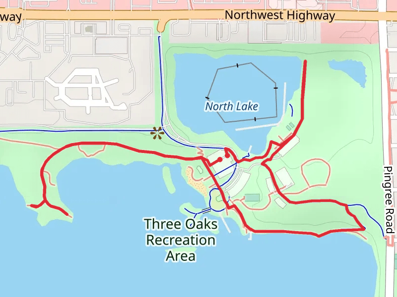 North Lake and Three Oaks Recreation Area Loop